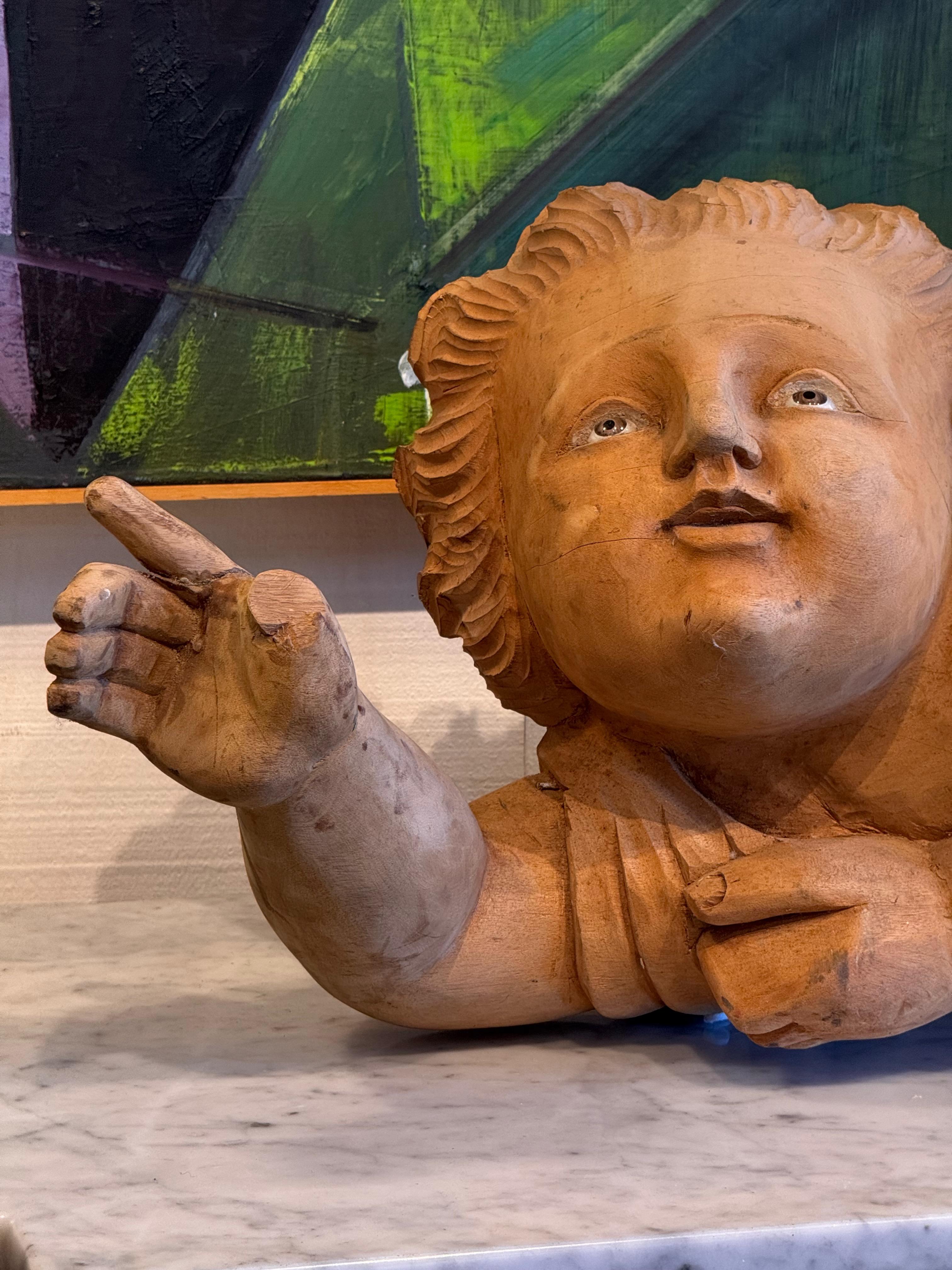 Figura in legno intagliato del XIX secolo In condizioni buone in vendita a Charlottesville, VA