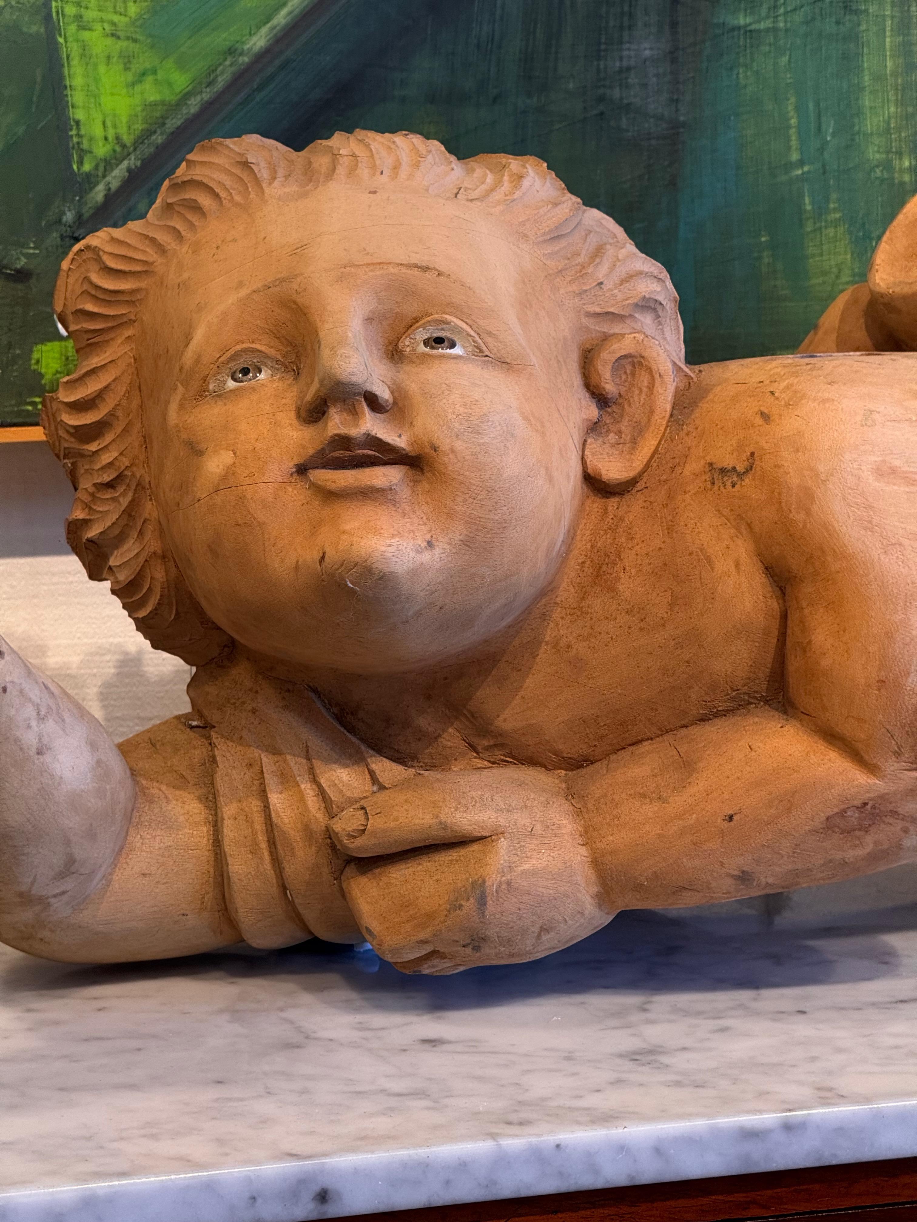 Legno Figura in legno intagliato del XIX secolo in vendita