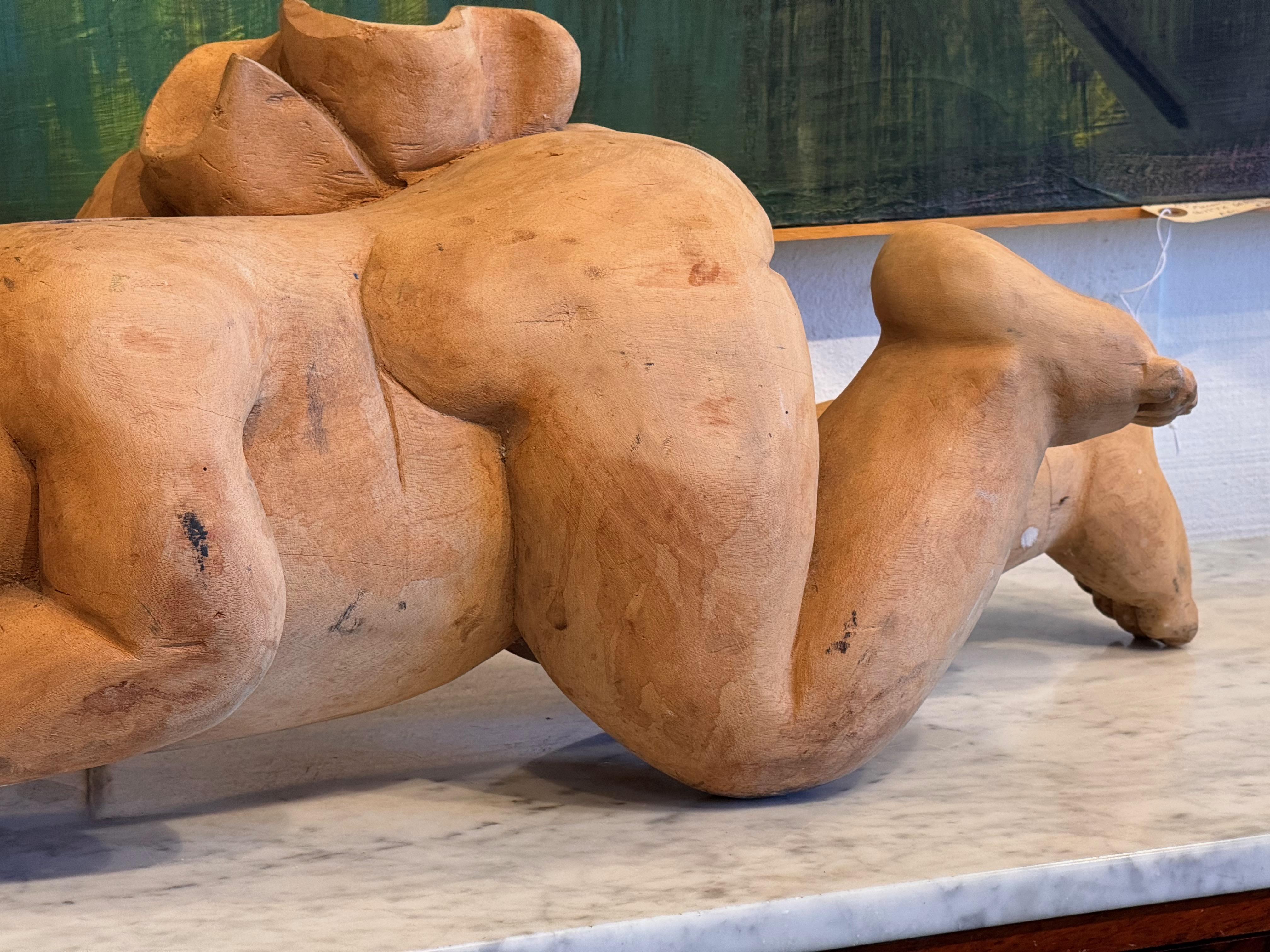 Figura in legno intagliato del XIX secolo in vendita 1