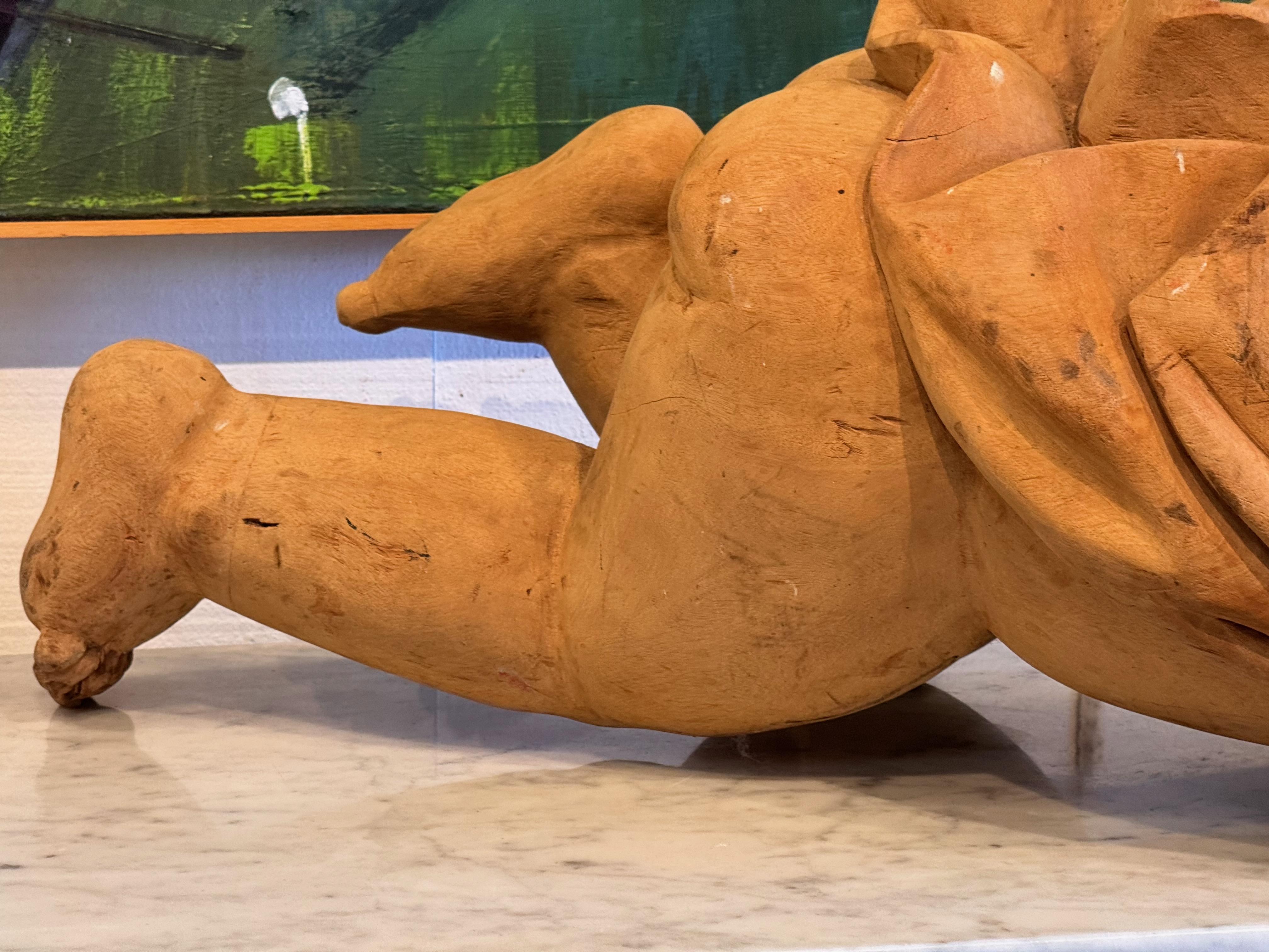 Figura in legno intagliato del XIX secolo in vendita 4