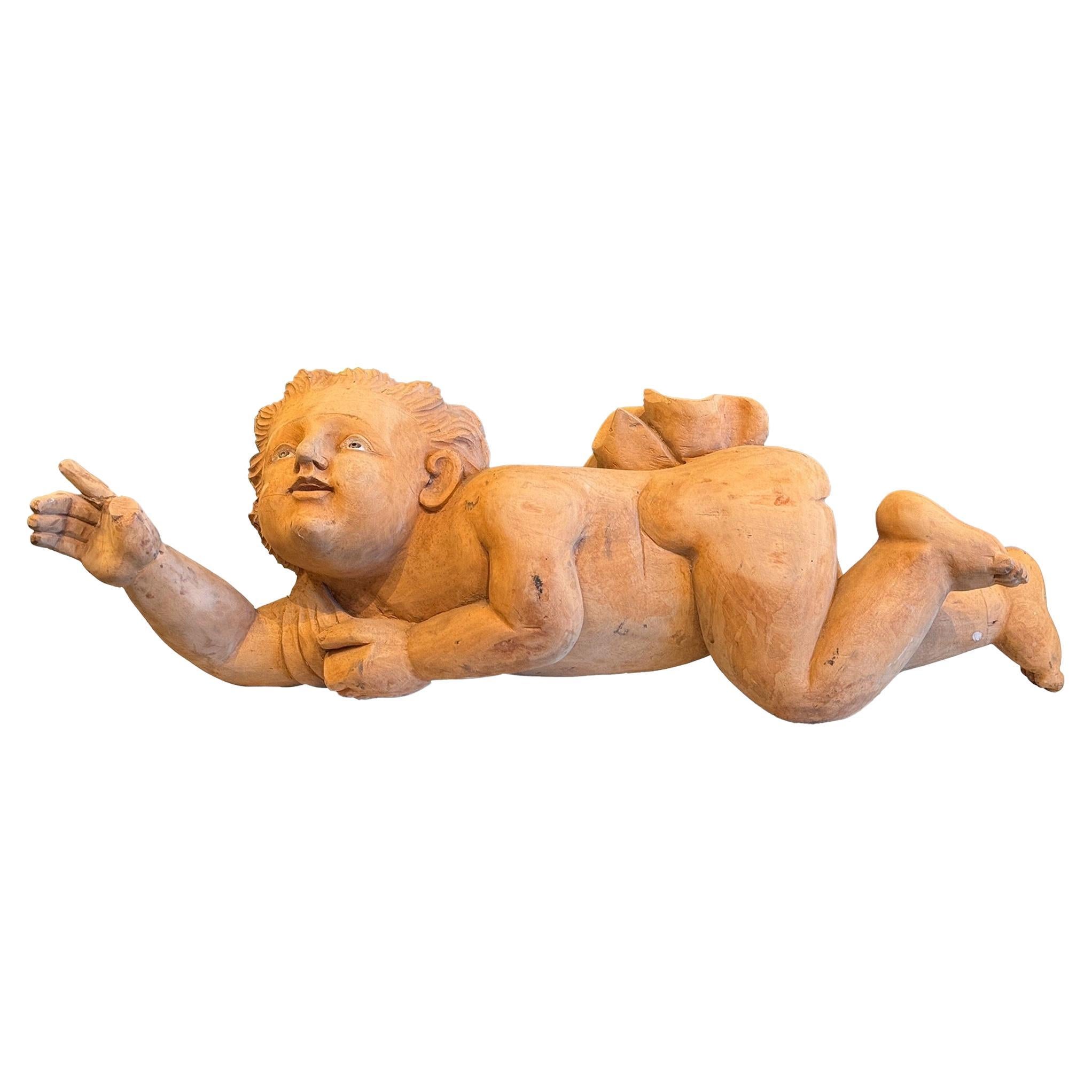 Figura de madera tallada del siglo XIX