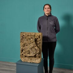 19th Century Carved York Stone Armorial Plaque