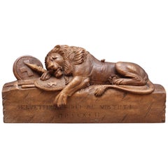 19th Century Carving of the Lion of Lucerne