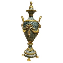 Antique 19th Century Cassolettes in Marble and Gilt Bronze from the Napoleon III Period