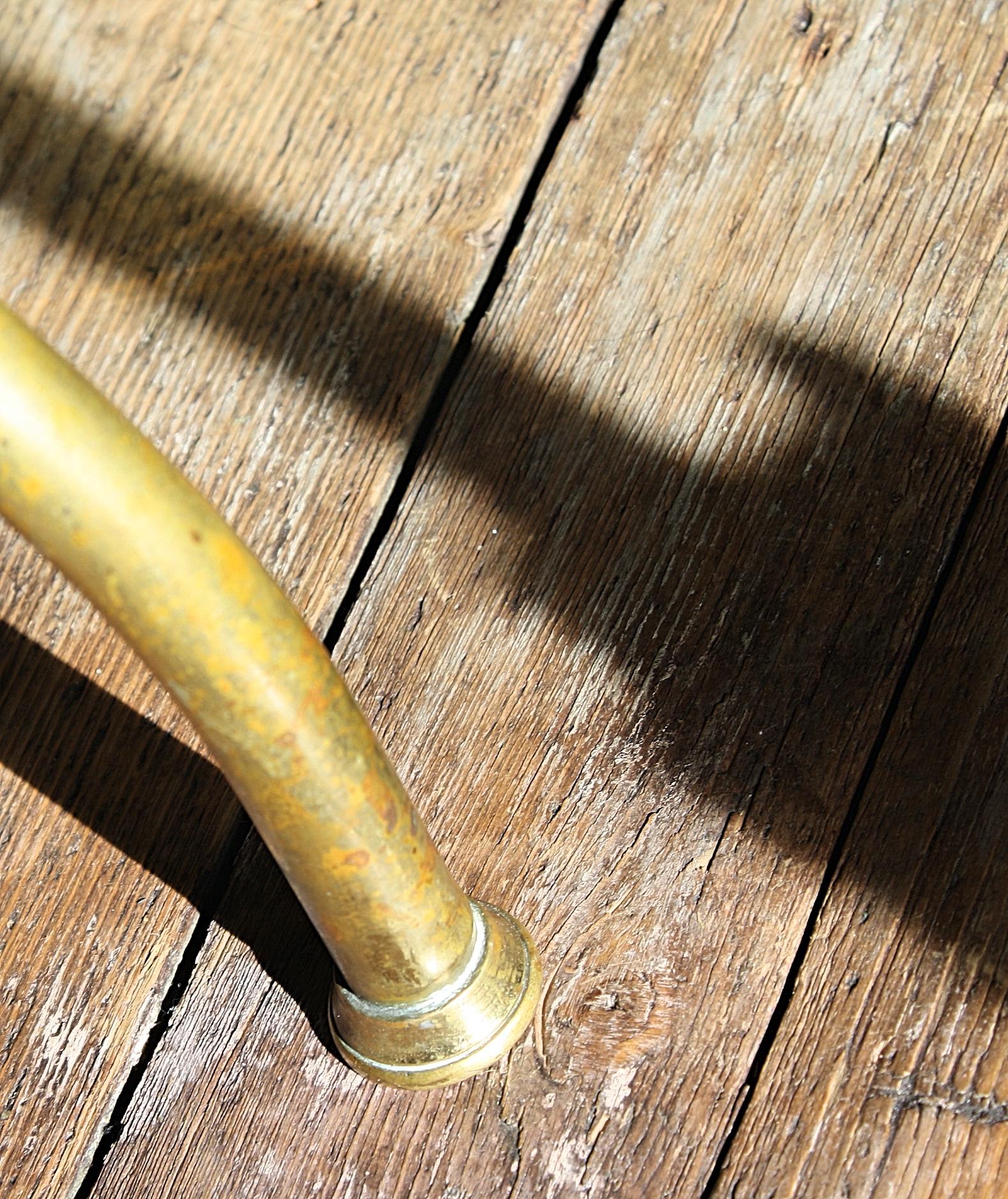 19th Century Cast and Tubular Brass Adjustable Velvet Music Cello Stool In Good Condition In Lowestoft, GB