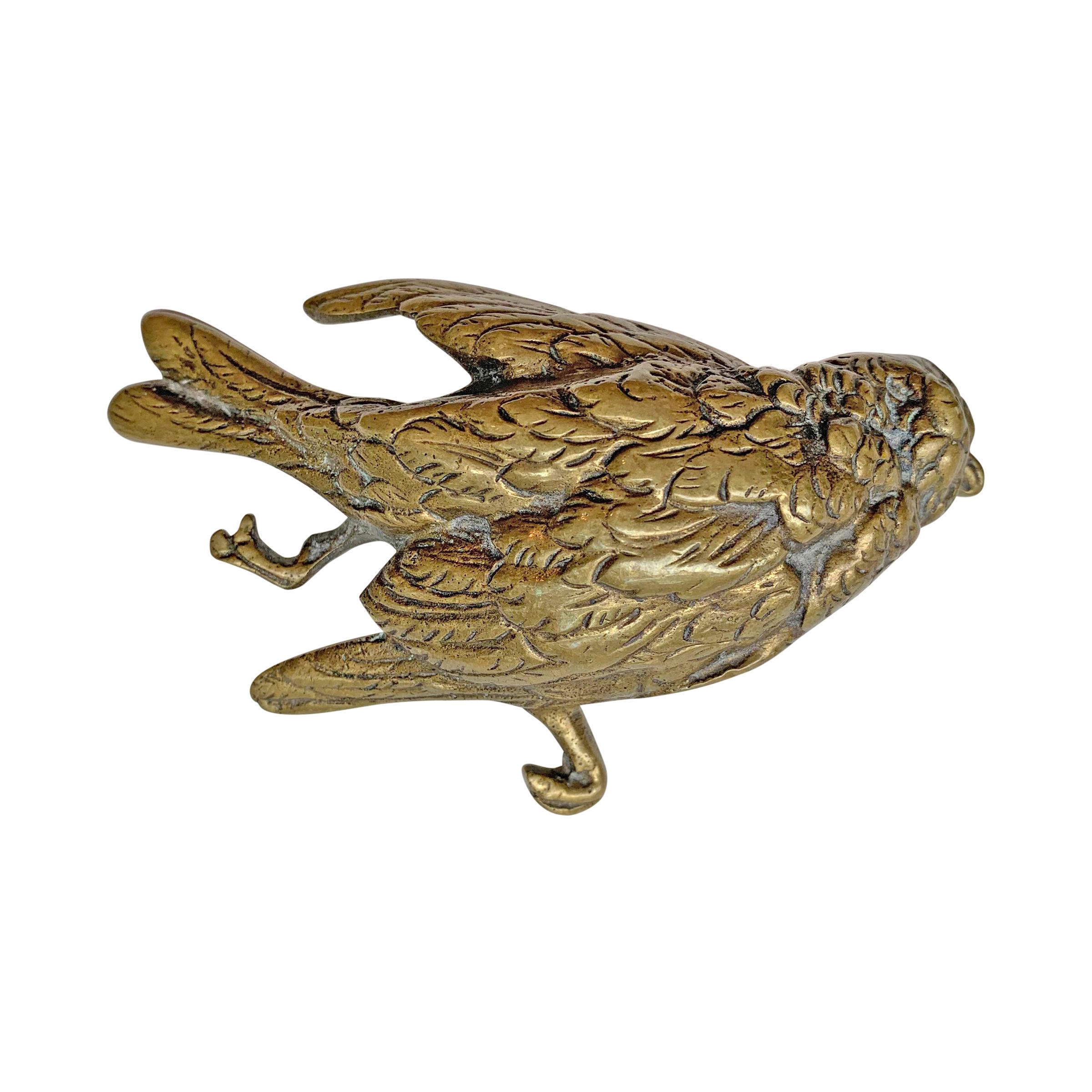 19th Century Cast Bronze Dead Sparrow
