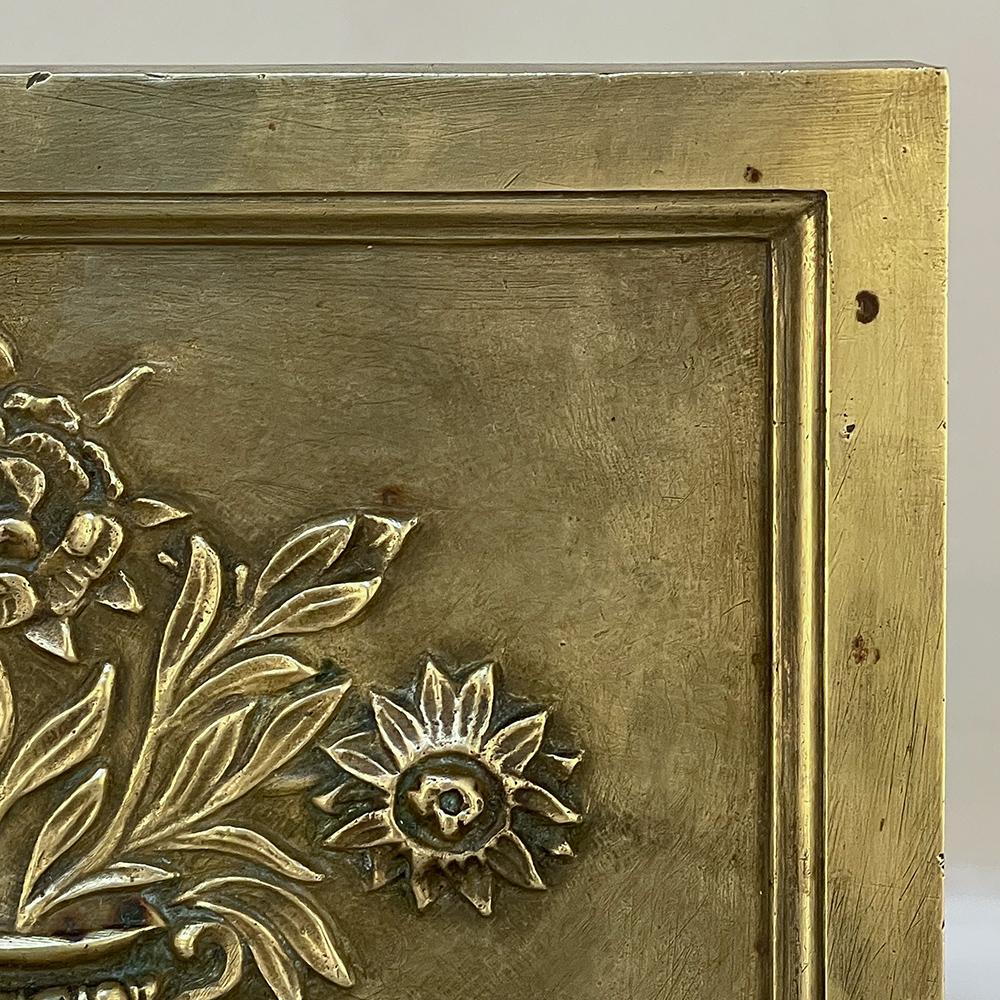 19th Century Cast Bronze Decorative Masonry Plaque For Sale 1