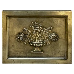 Plaque de maçonnerie décorative en bronze moulé du 19ème siècle
