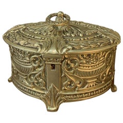 19th Century Cast Bronze Jewelry Box