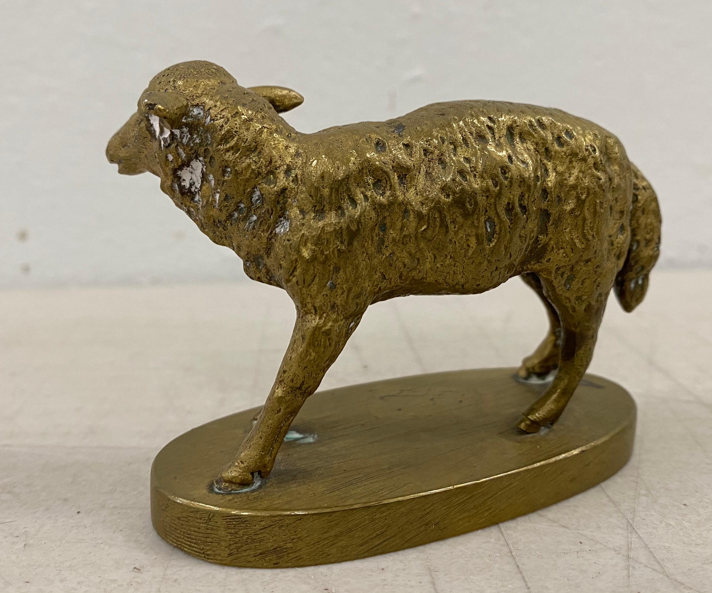 19th century cast bronze miniature sheep

A fine bronze sculpture with no visible signature or makers mark

Measures: 4
