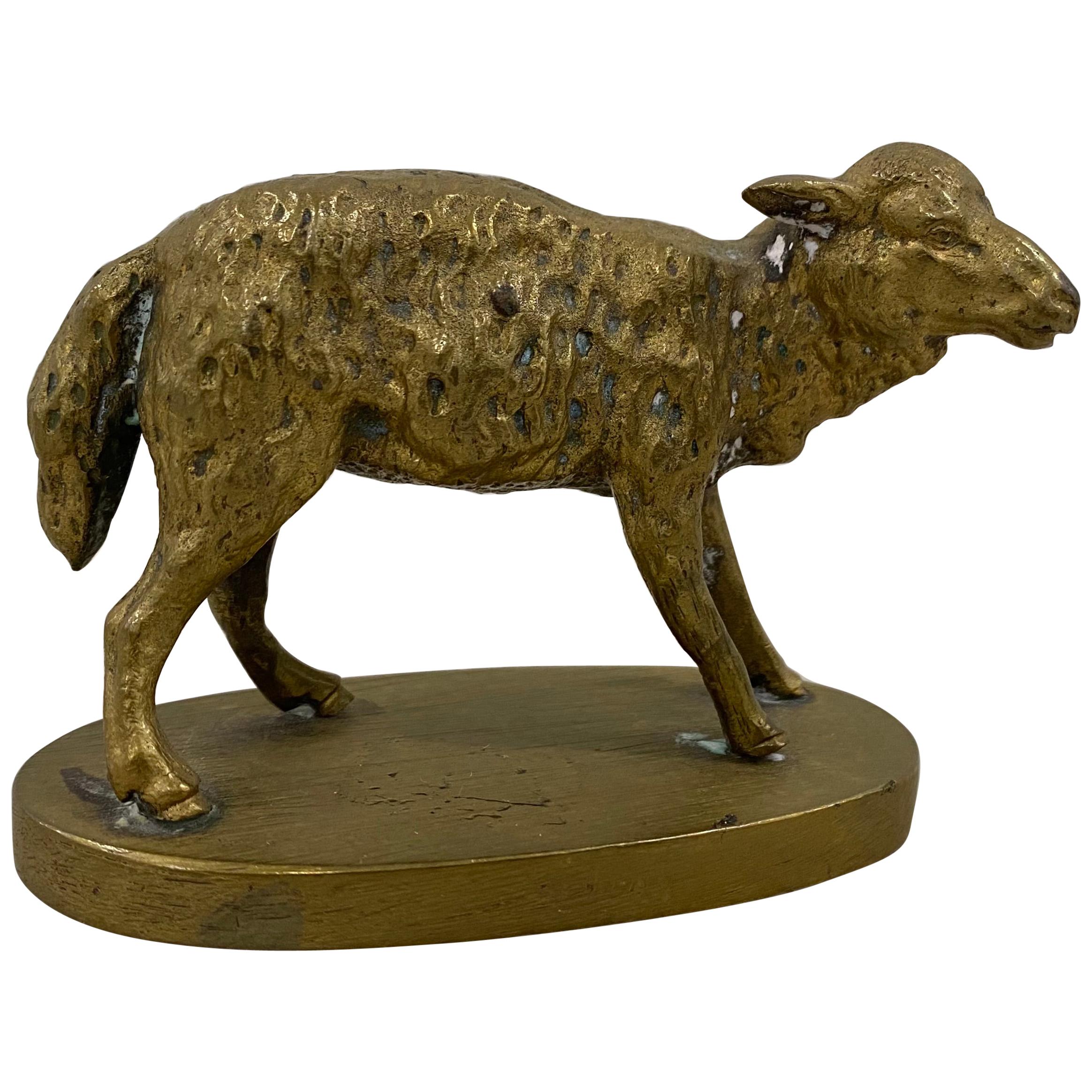 19th Century Cast Bronze Miniature Sheep