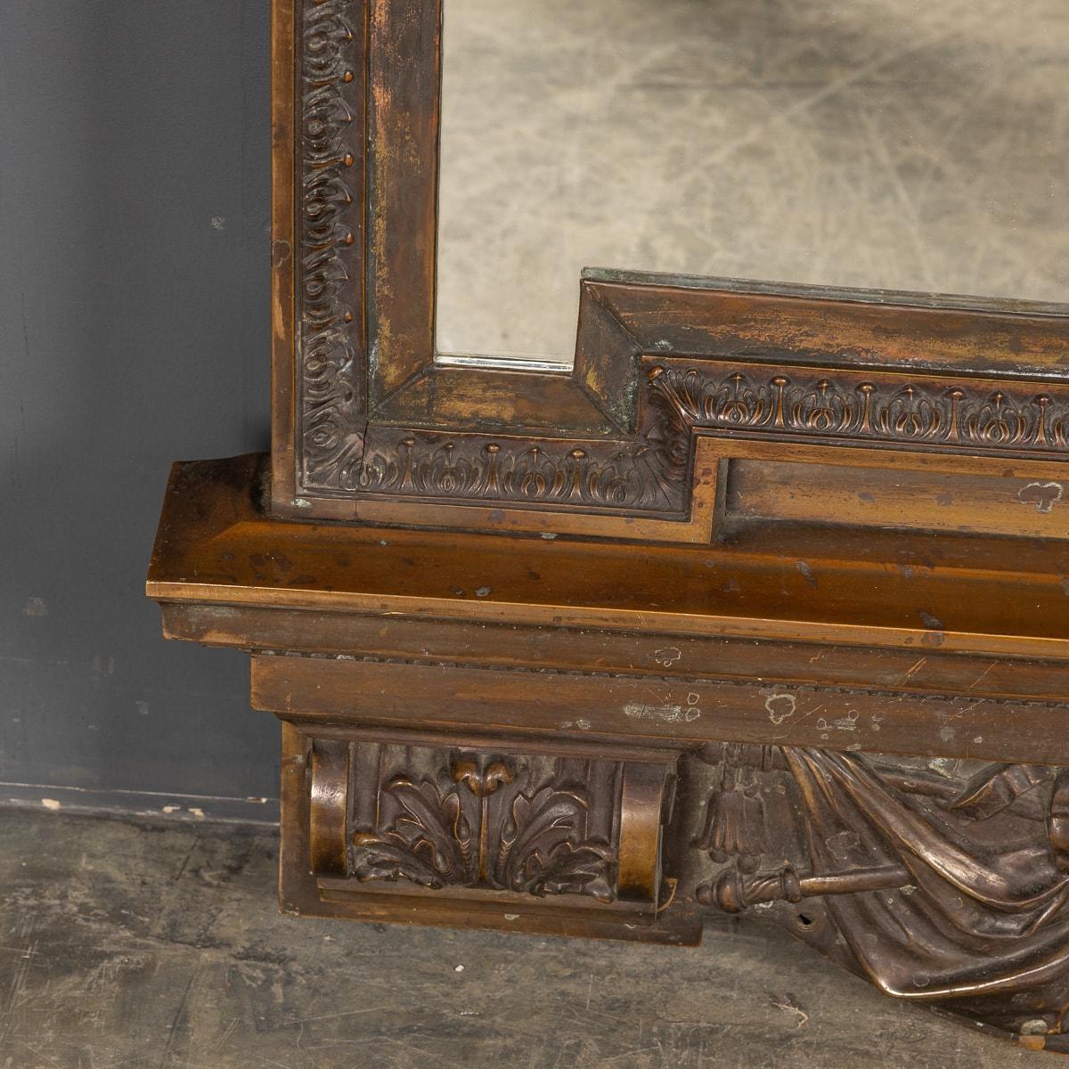 Gegossener Bronzespiegel aus dem 19. Jahrhundert, Royal Insurance Company, um 1880 im Angebot 10