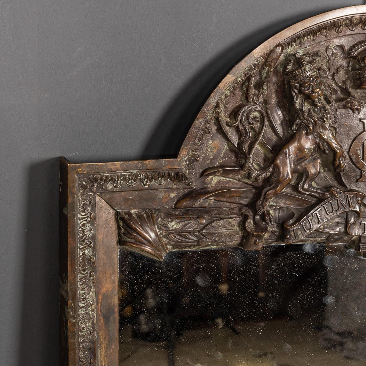 Victorian 19th Century Cast Bronze Mirror, Royal Insurance Company, c.1880 For Sale