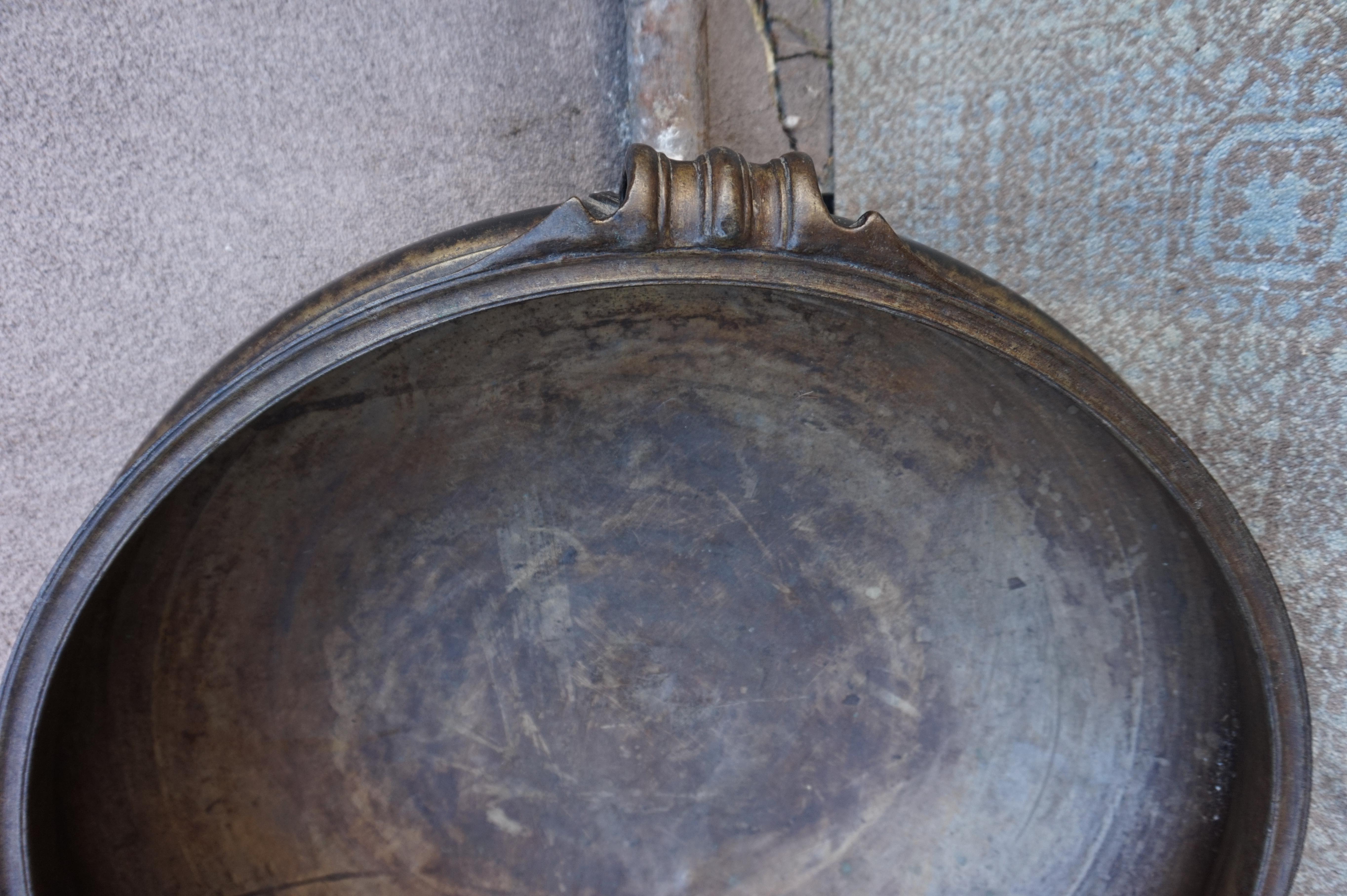 19th Century Cast Bronze Vessel Planter Sink with Handles & Original Patina For Sale 13
