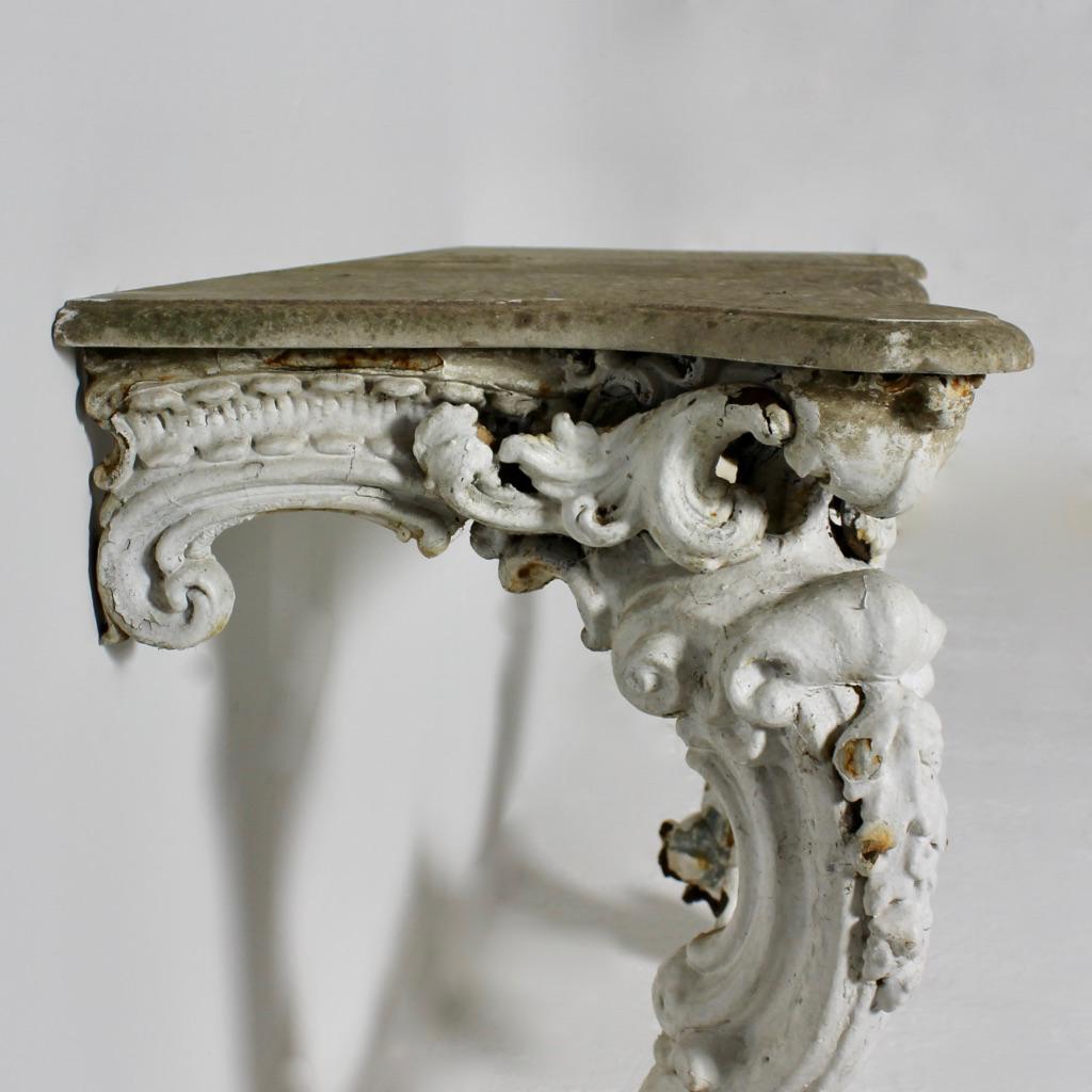 English 19th Century Cast Iron and Marble Console Table by James Yates of Rotherham