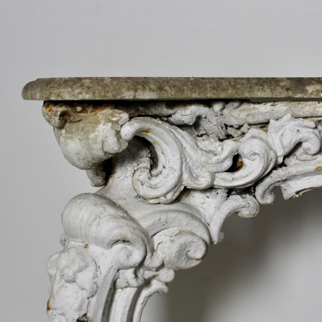 19th Century Cast Iron and Marble Console Table by James Yates of Rotherham In Good Condition In Shustoke, GB