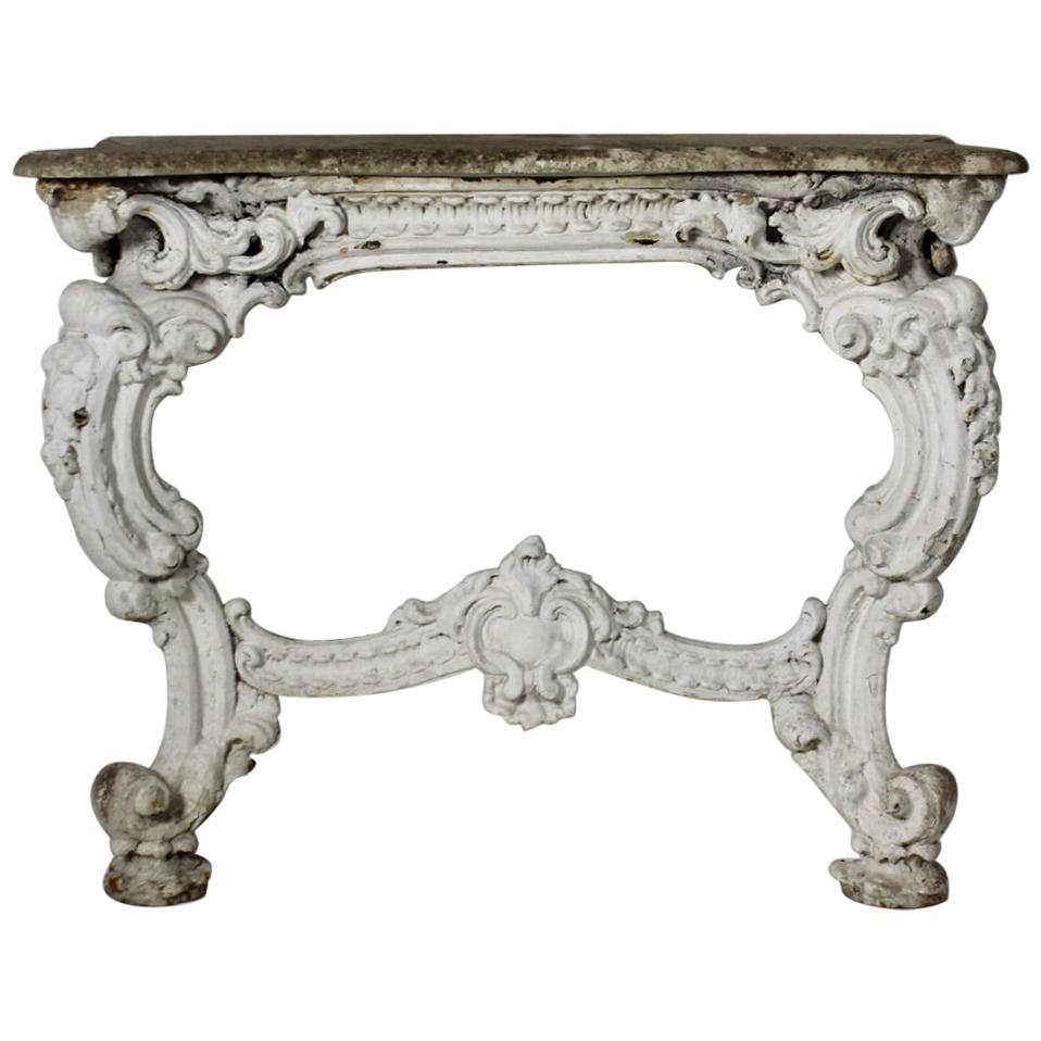 19th Century Cast Iron and Marble Console Table by James Yates of Rotherham
