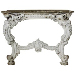 Antique 19th Century Cast Iron and Marble Console Table by James Yates of Rotherham