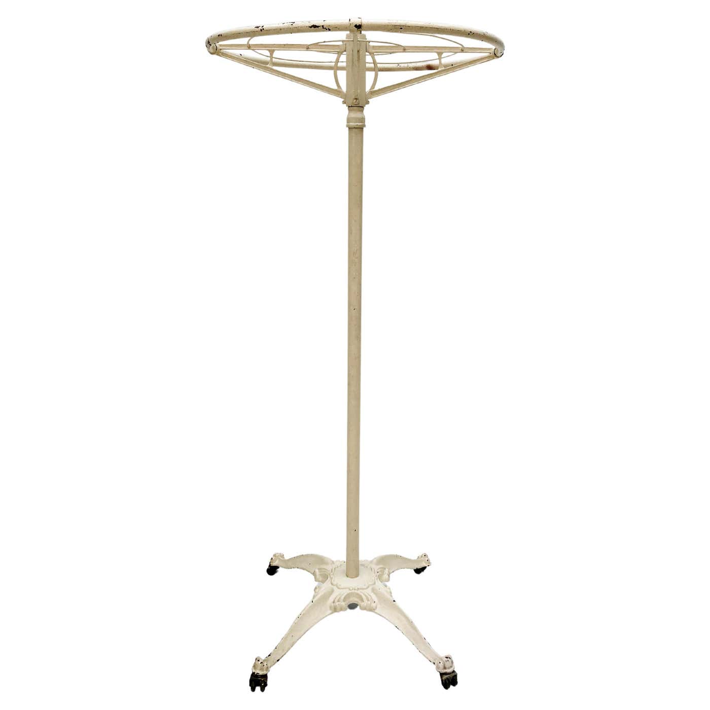 19th Century Cast Iron and Steel Revolving Clothing Rack/Rounder For ...