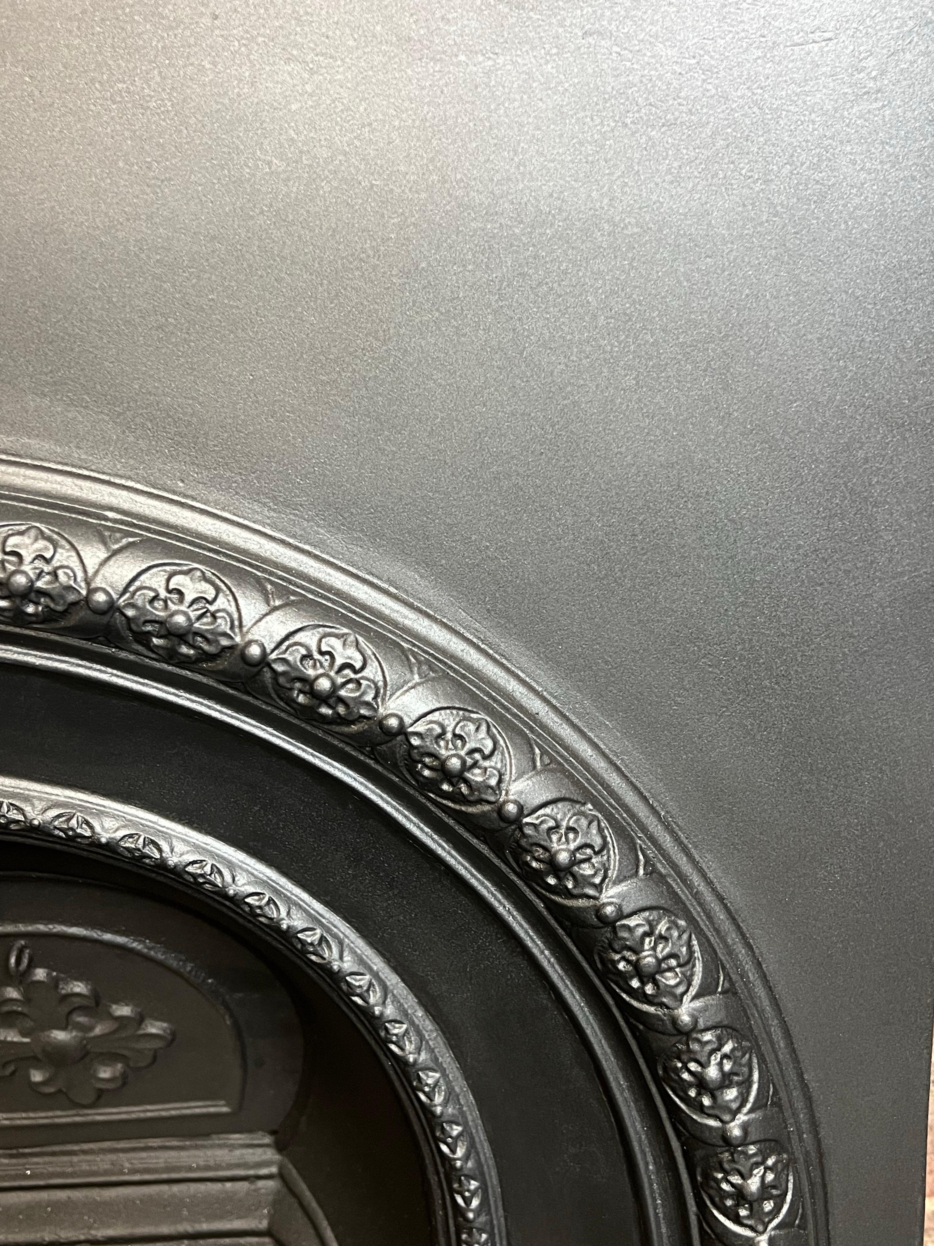 19th Century Cast Iron Arch Fireplace Insert For Sale 2