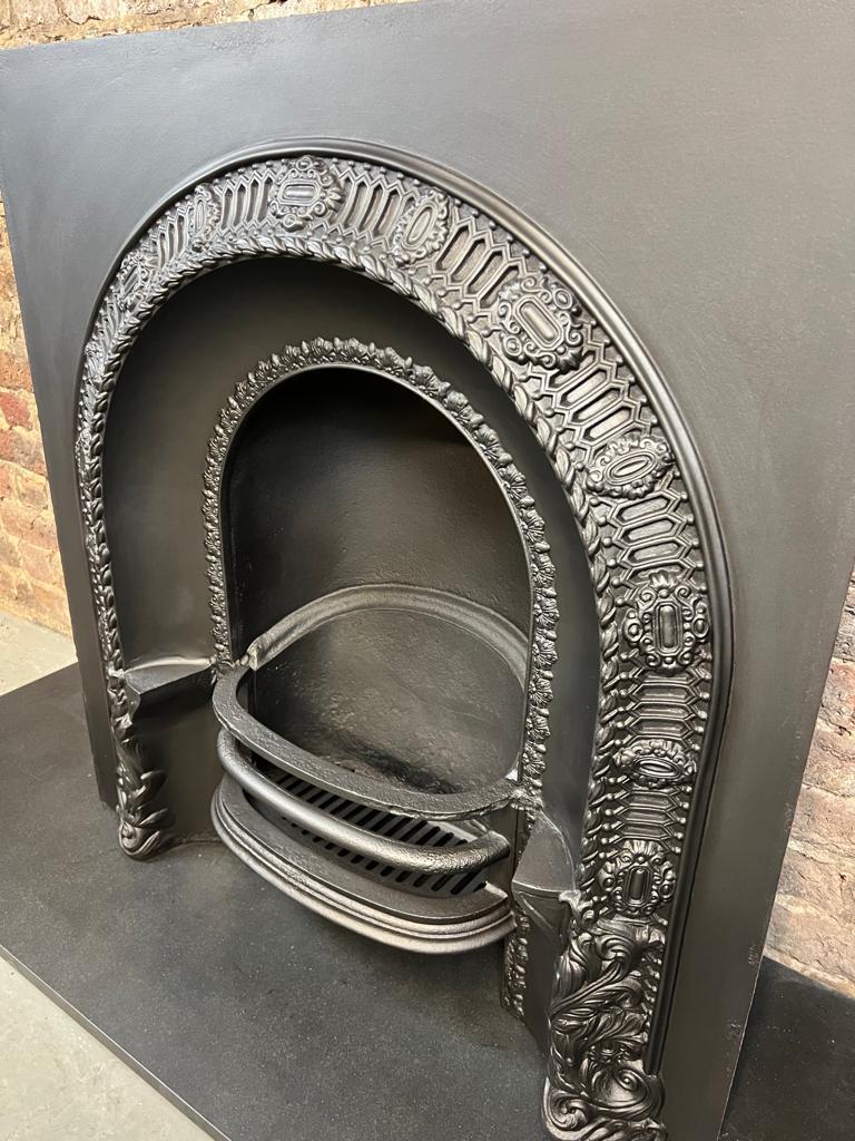 19th Century Cast-iron Arch Fireplace Insert  For Sale 2