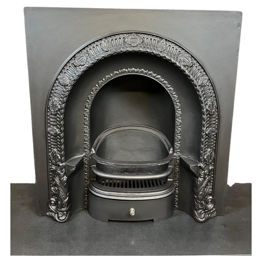 19th Century Cast-iron Arch Fireplace Insert 