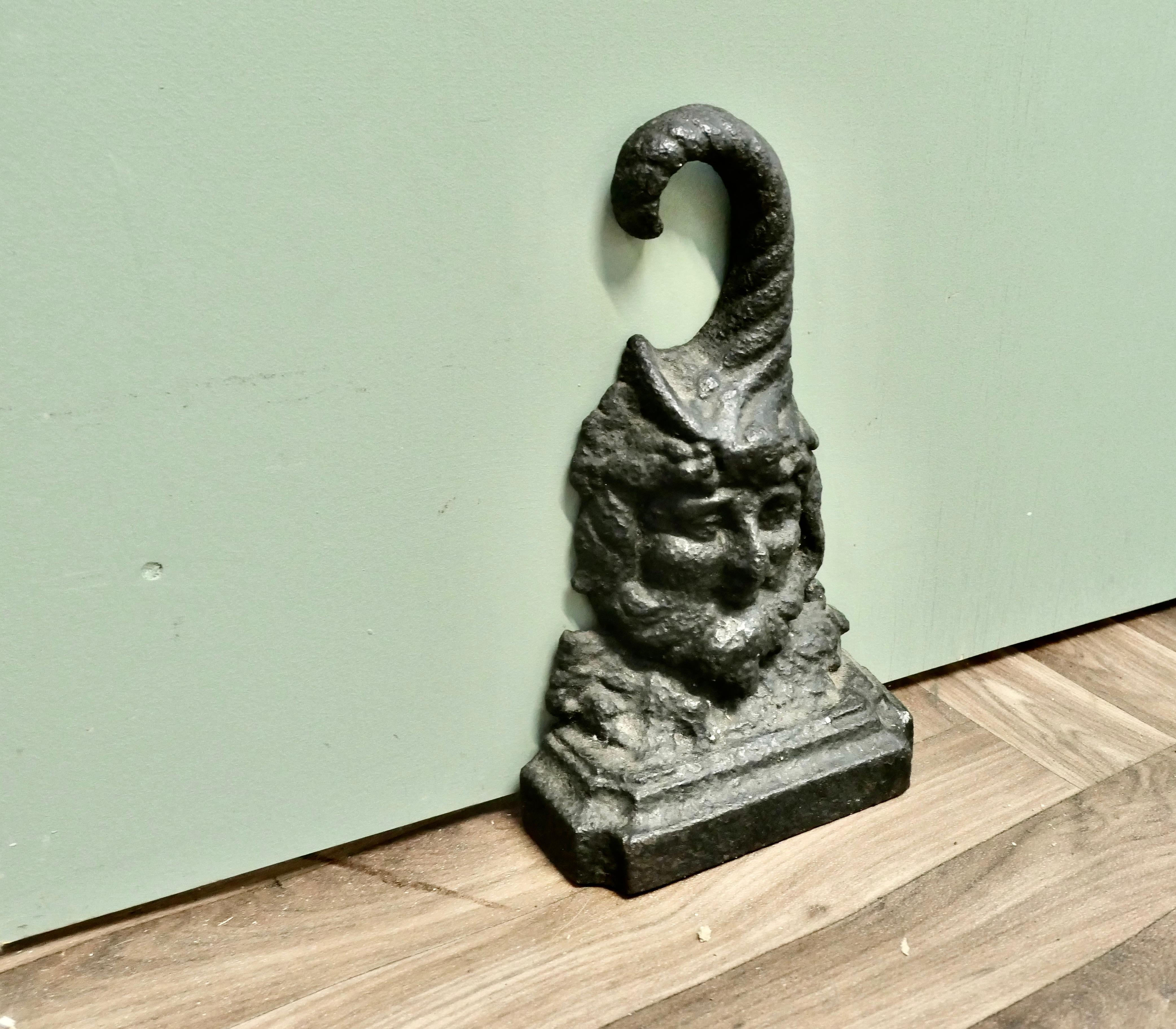 19th Century Cast Iron Bacchus Doorstop For Sale 3