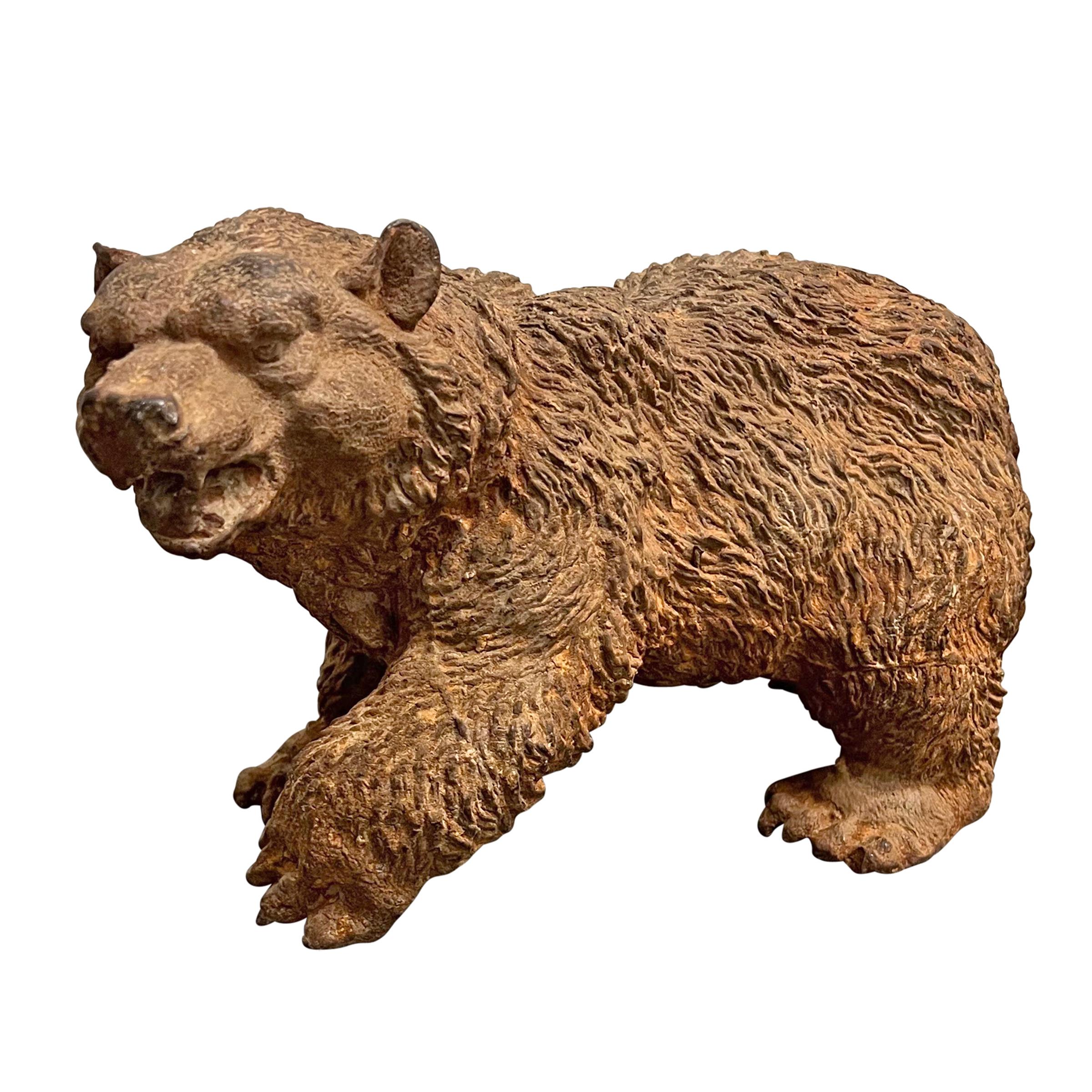 American 19th Century Cast Iron Bear For Sale