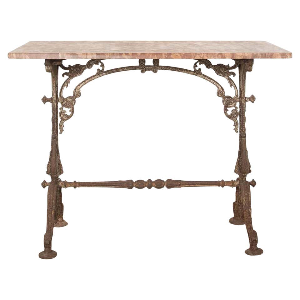 19th Century English Cast Iron Rectangular Garden Table Base Cobden ...