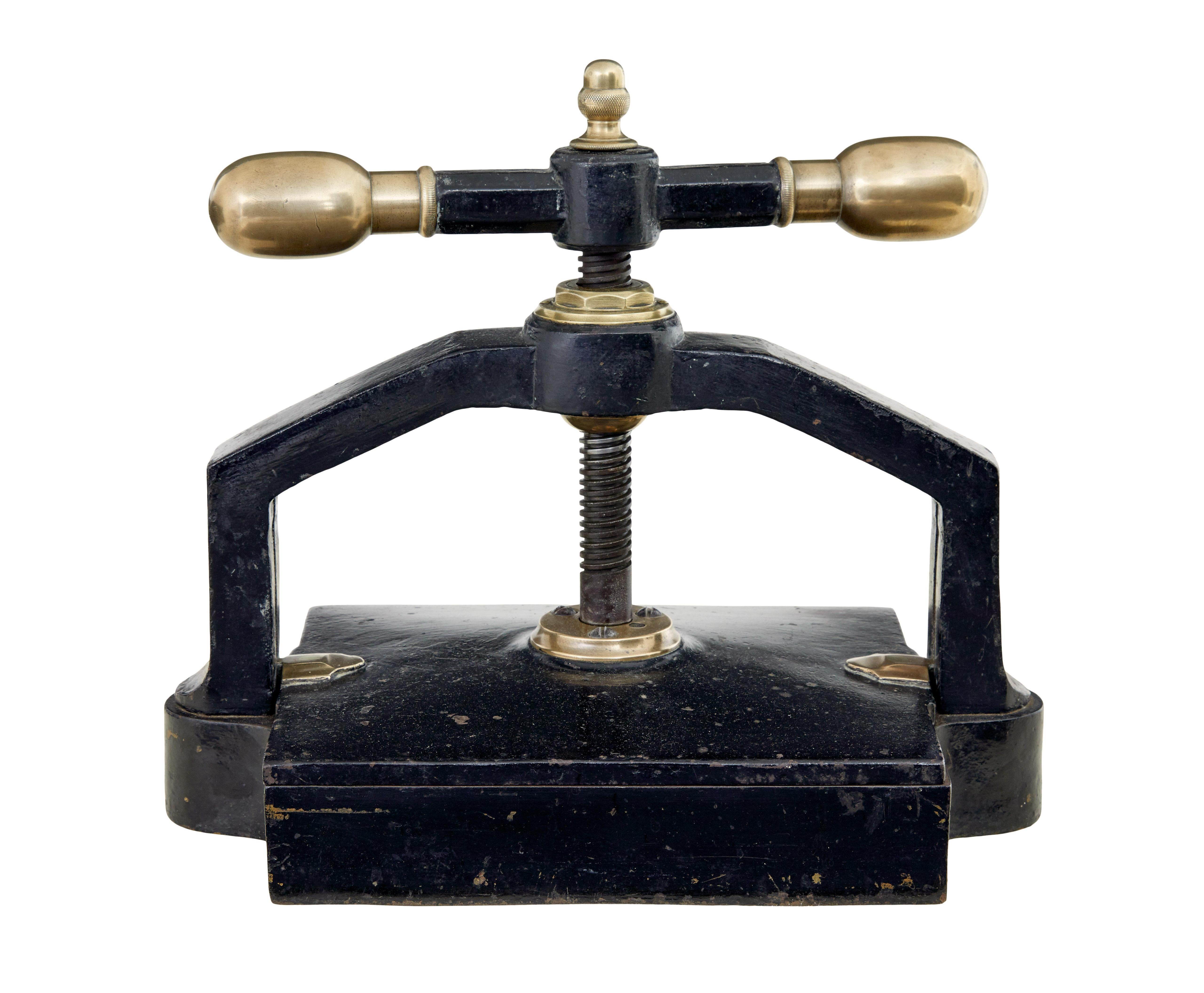 cast iron book press for sale