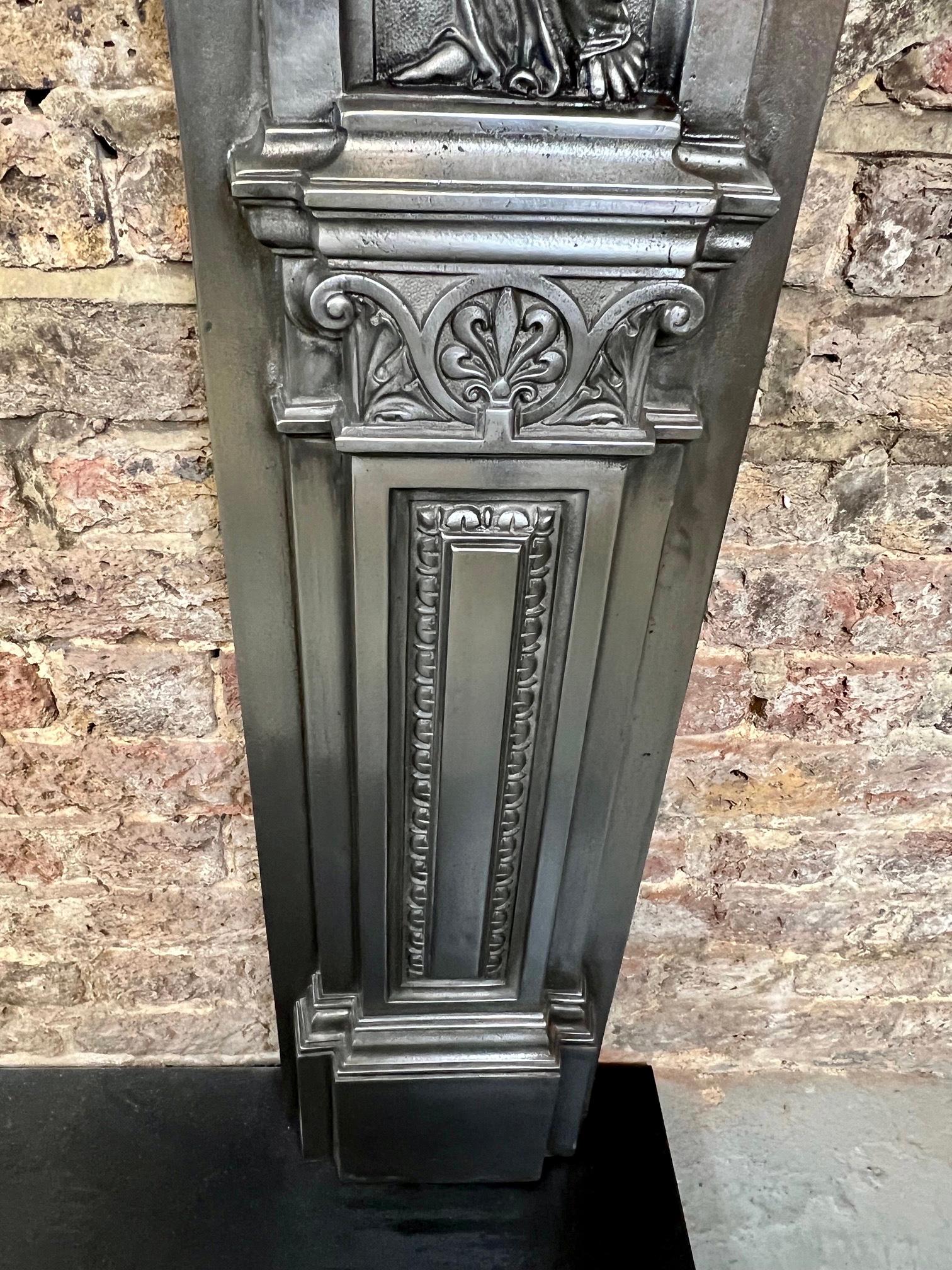 19. Jahrhundert Gusseisen brüniert Mantlepiece Surround im Angebot 6