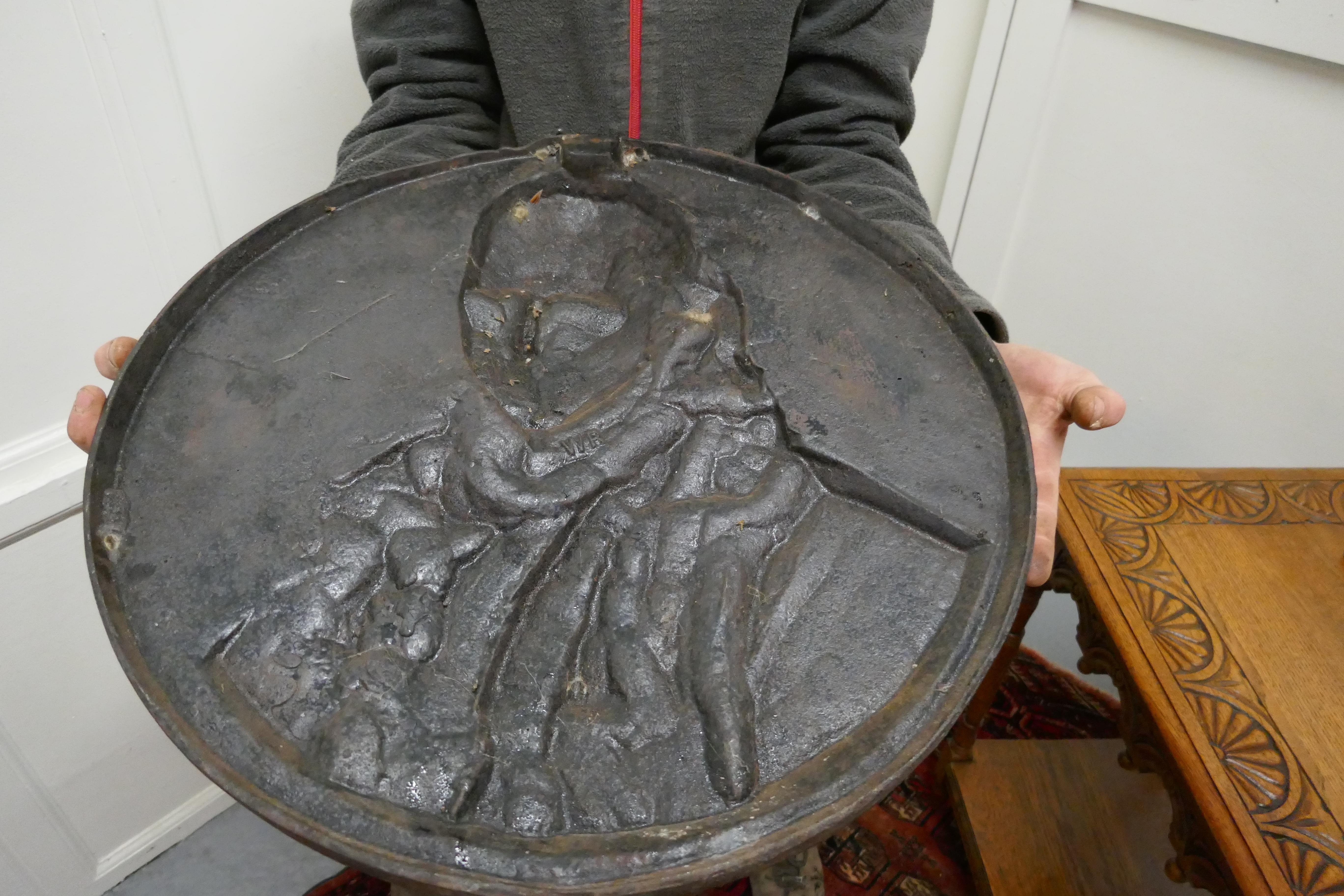 19th Century Cast Iron Bust Portrait Plaque of Benjamin Franklin In Good Condition For Sale In Chillerton, Isle of Wight