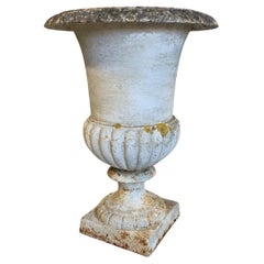 19th Century Cast Iron Campana Urn
