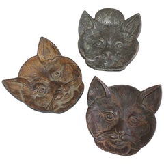 19th Century Cast Iron Cats / Collection of Three