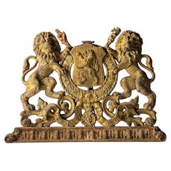 19th-century cast-iron coat of arms