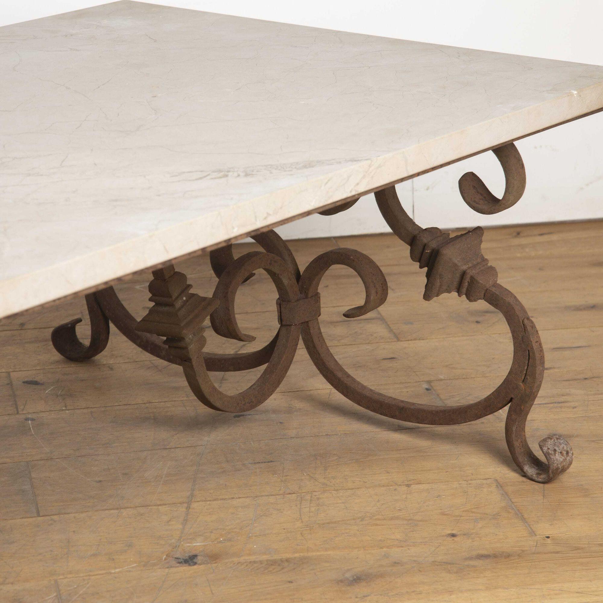 Country 19th Century Cast Iron Coffee Table