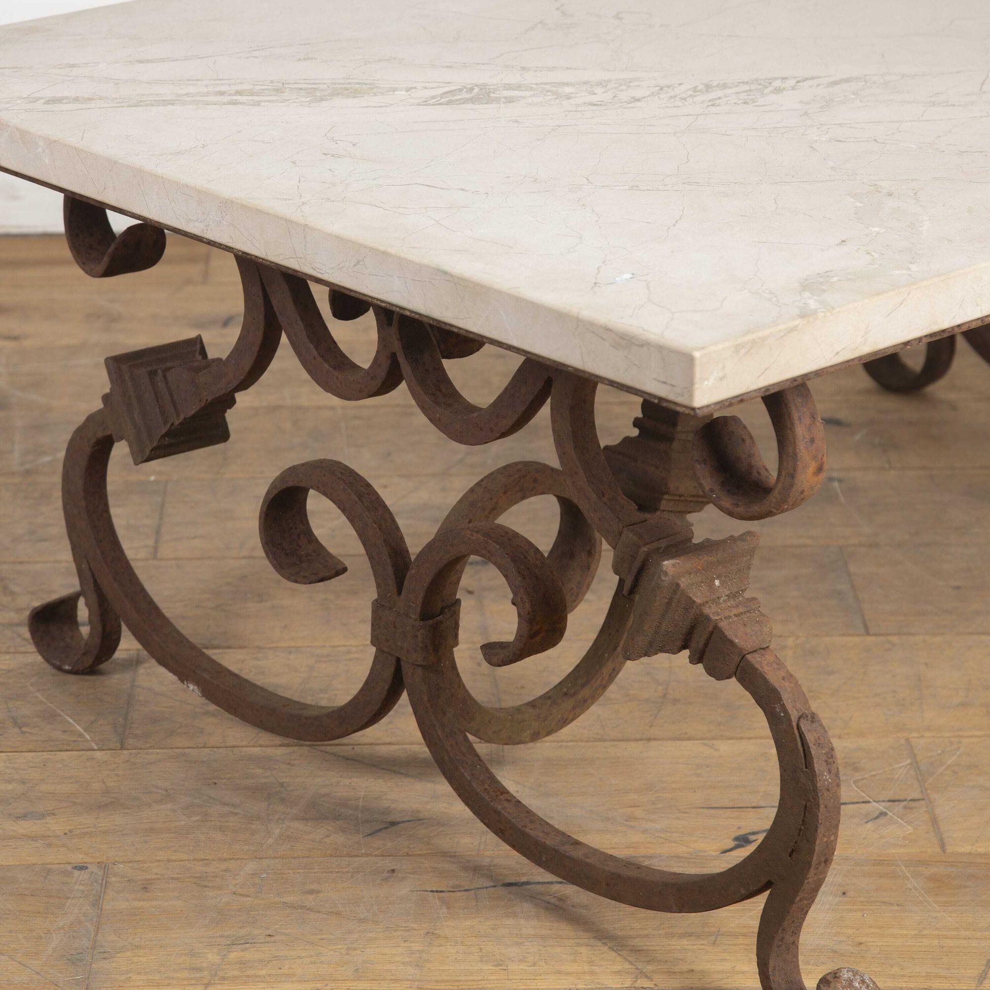 French 19th Century Cast Iron Coffee Table