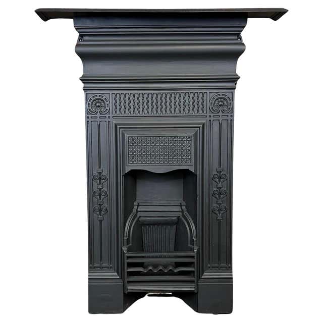 antique Cast Iron fireplace Victorian 1880s For Sale at 1stDibs