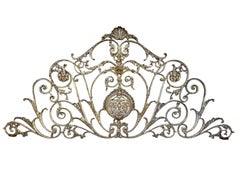 19th Century Cast Iron Decorative Panel with Floral scrolling