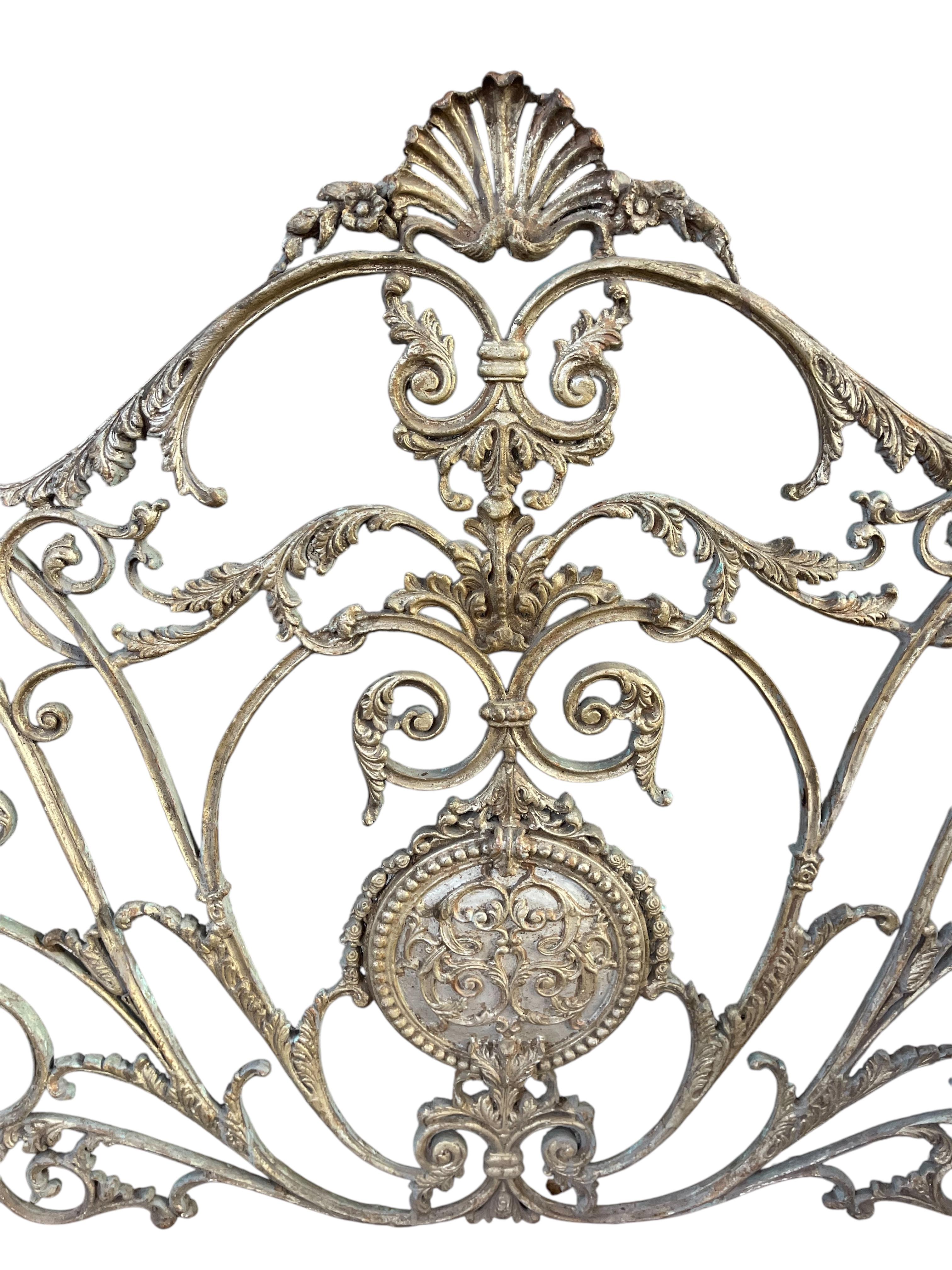 19th Century Cast Iron Decorative Panel with Floral scrolling For Sale 1