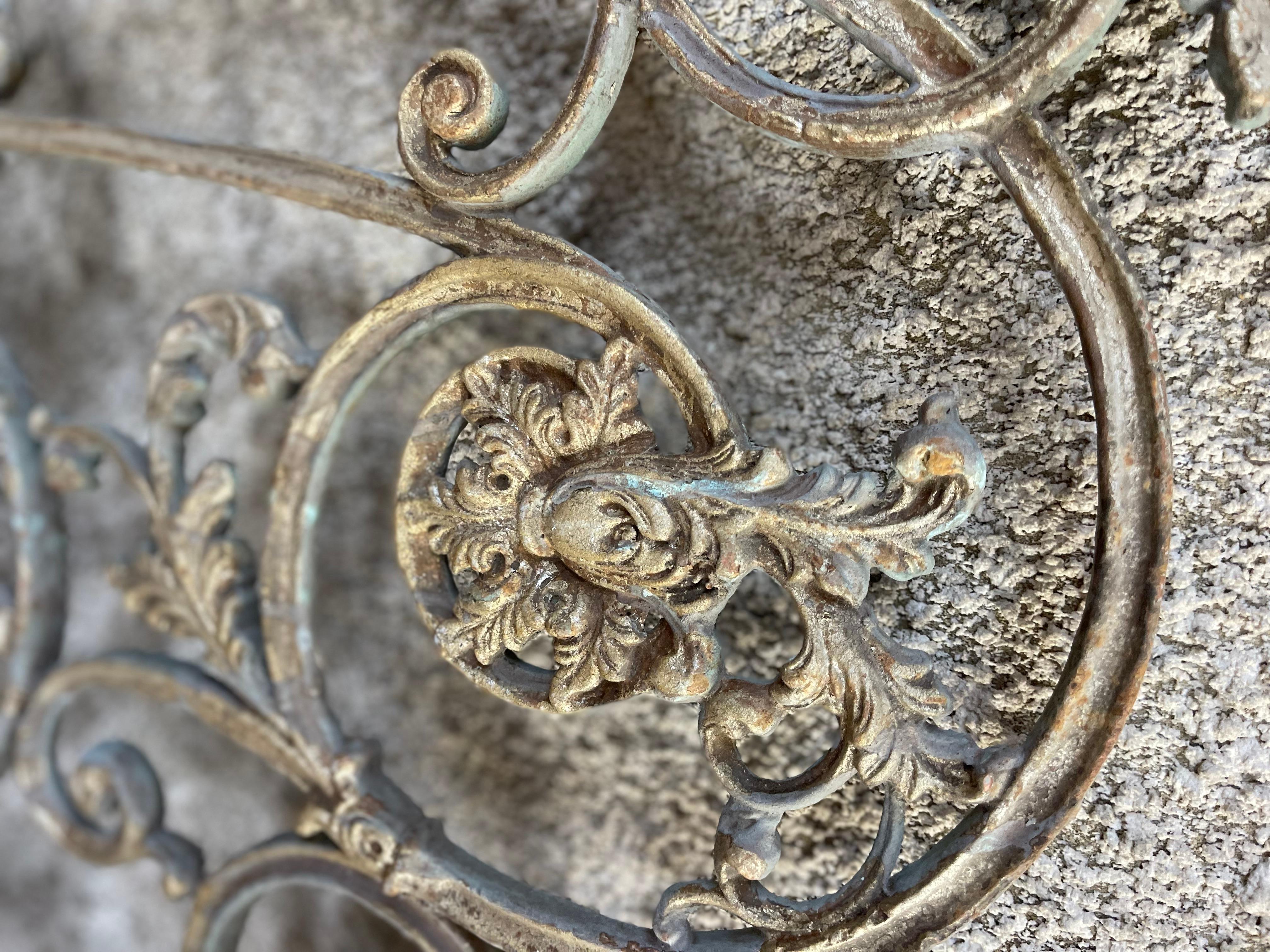 19th Century Cast Iron Decorative Panel with Floral scrolling For Sale 5