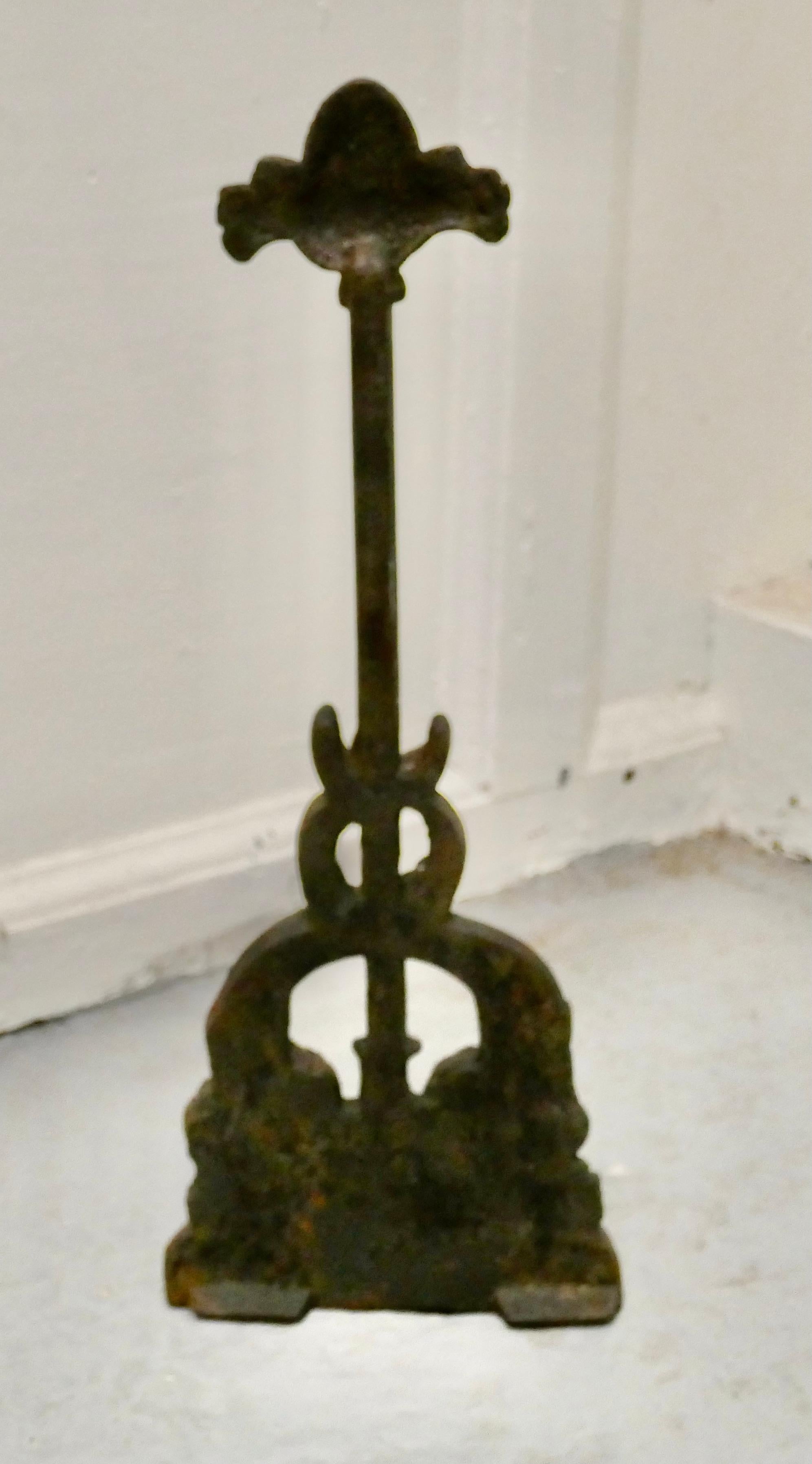 19th Century Cast Iron Door Stop by the Baldwin Foundry For Sale 2