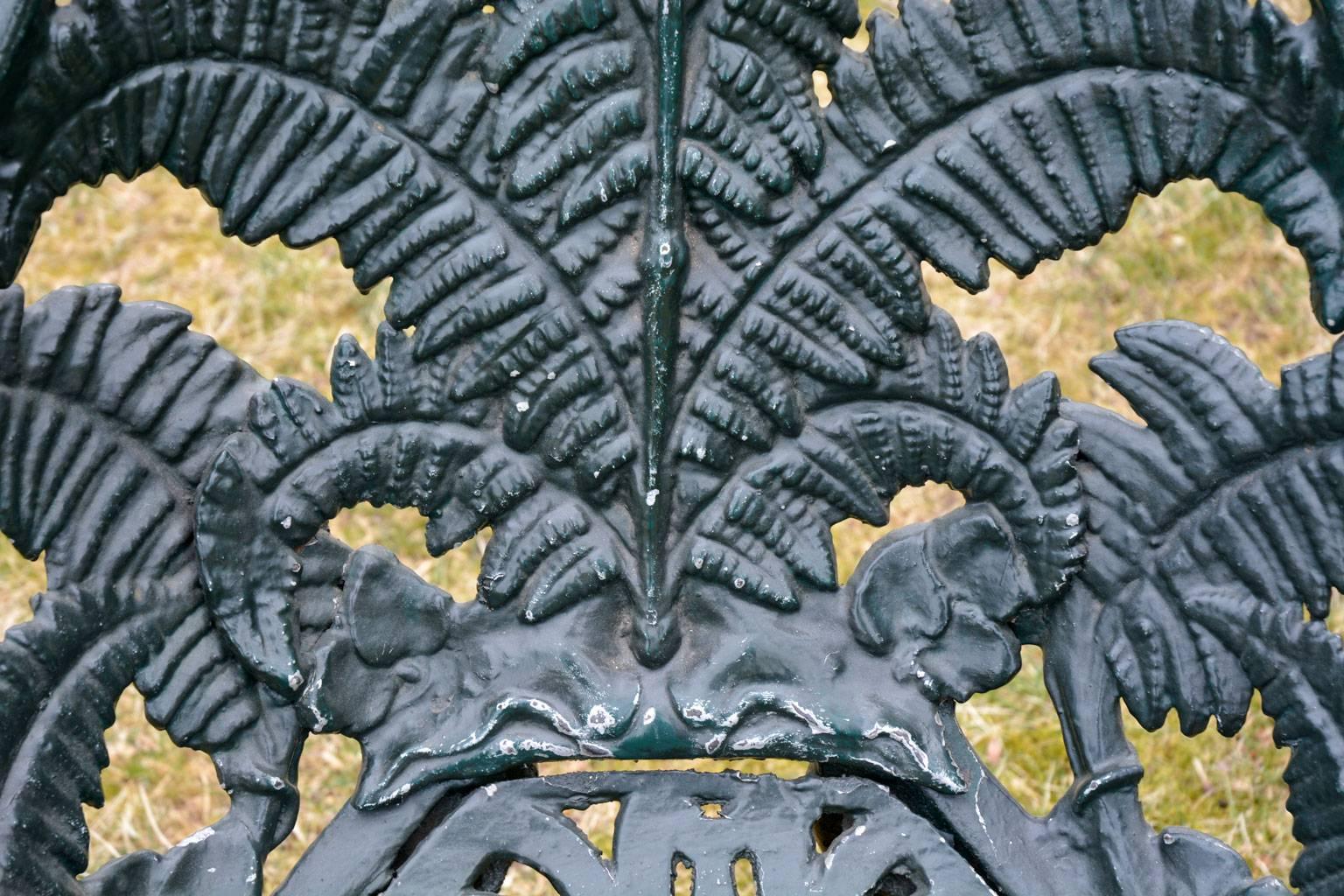 American 19th Century Cast-Iron Fern Chair