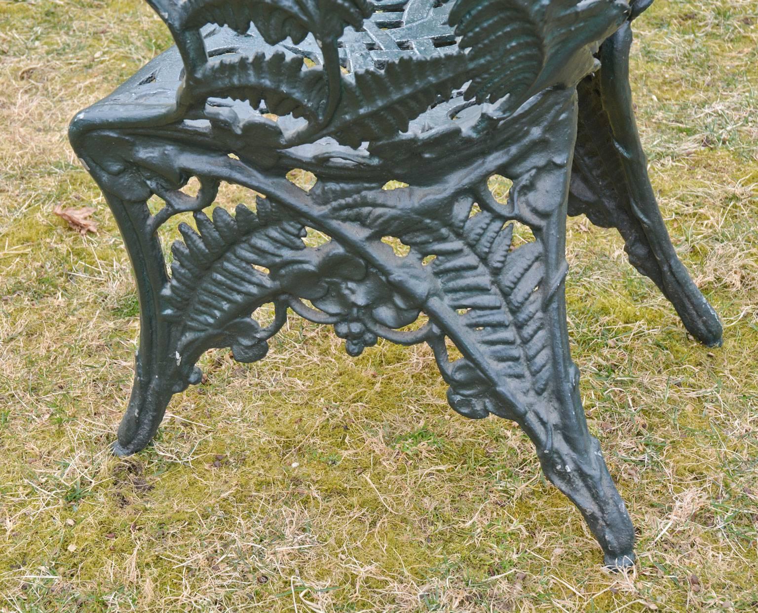 19th Century Cast-Iron Fern Chair In Good Condition In Katonah, NY