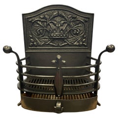 19th Century Cast Iron Firebasket with Ashpan