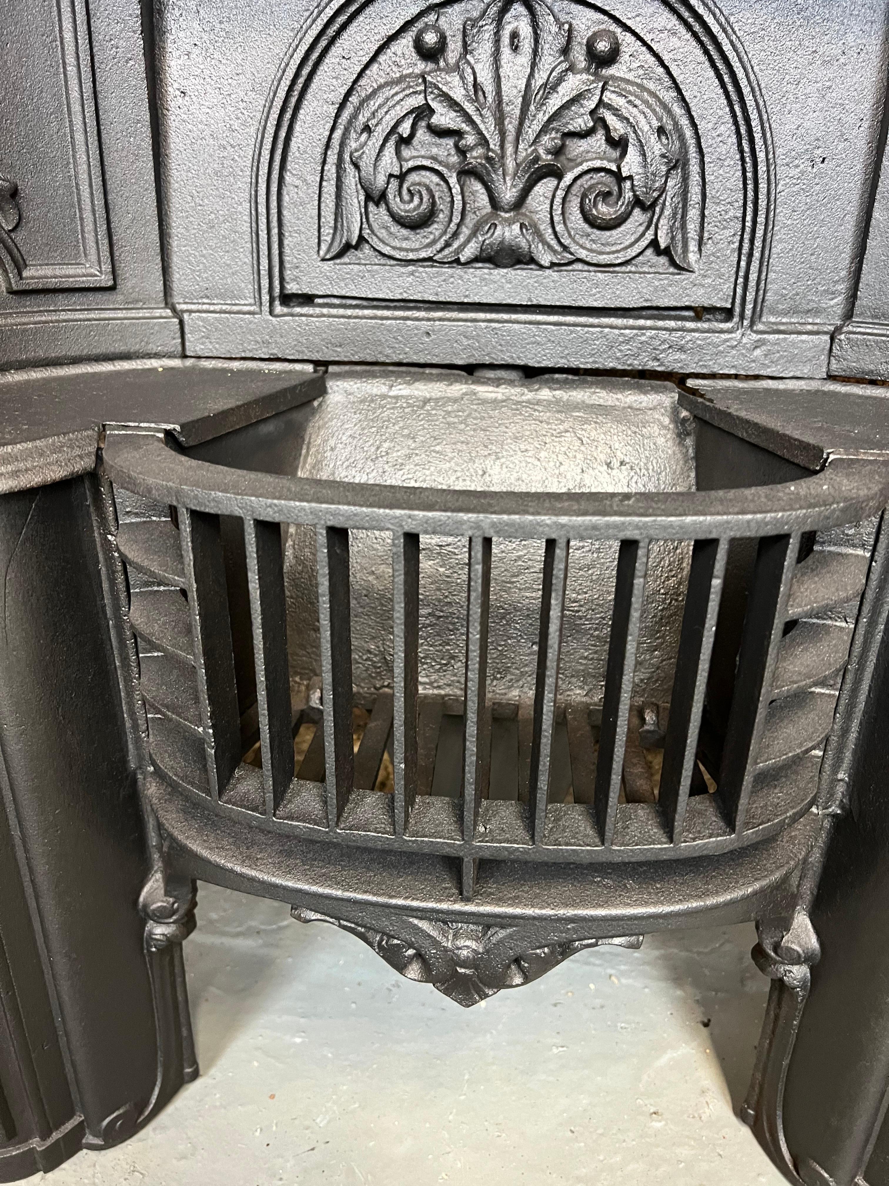 19th Century Cast Iron Fireplace Insert 3