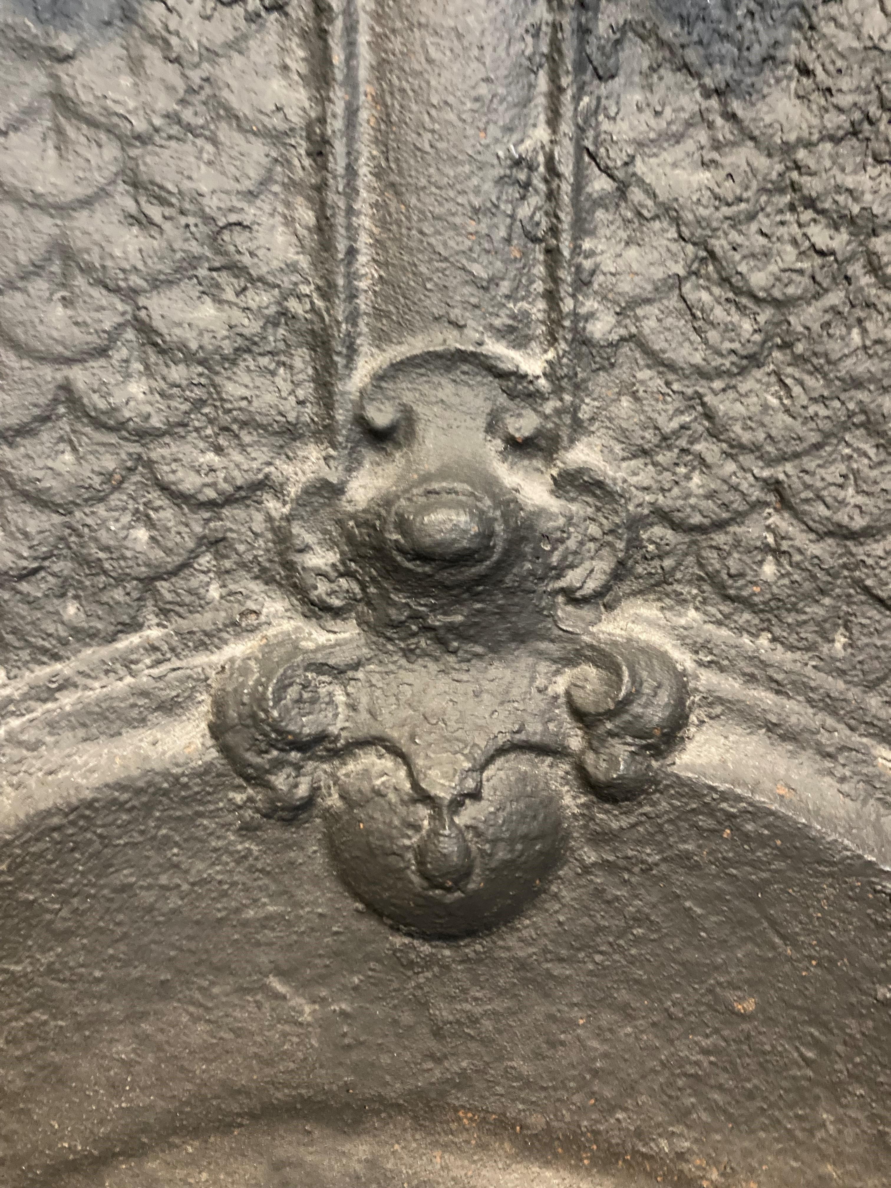 19th Century Cast Iron Fireplace Insert 8