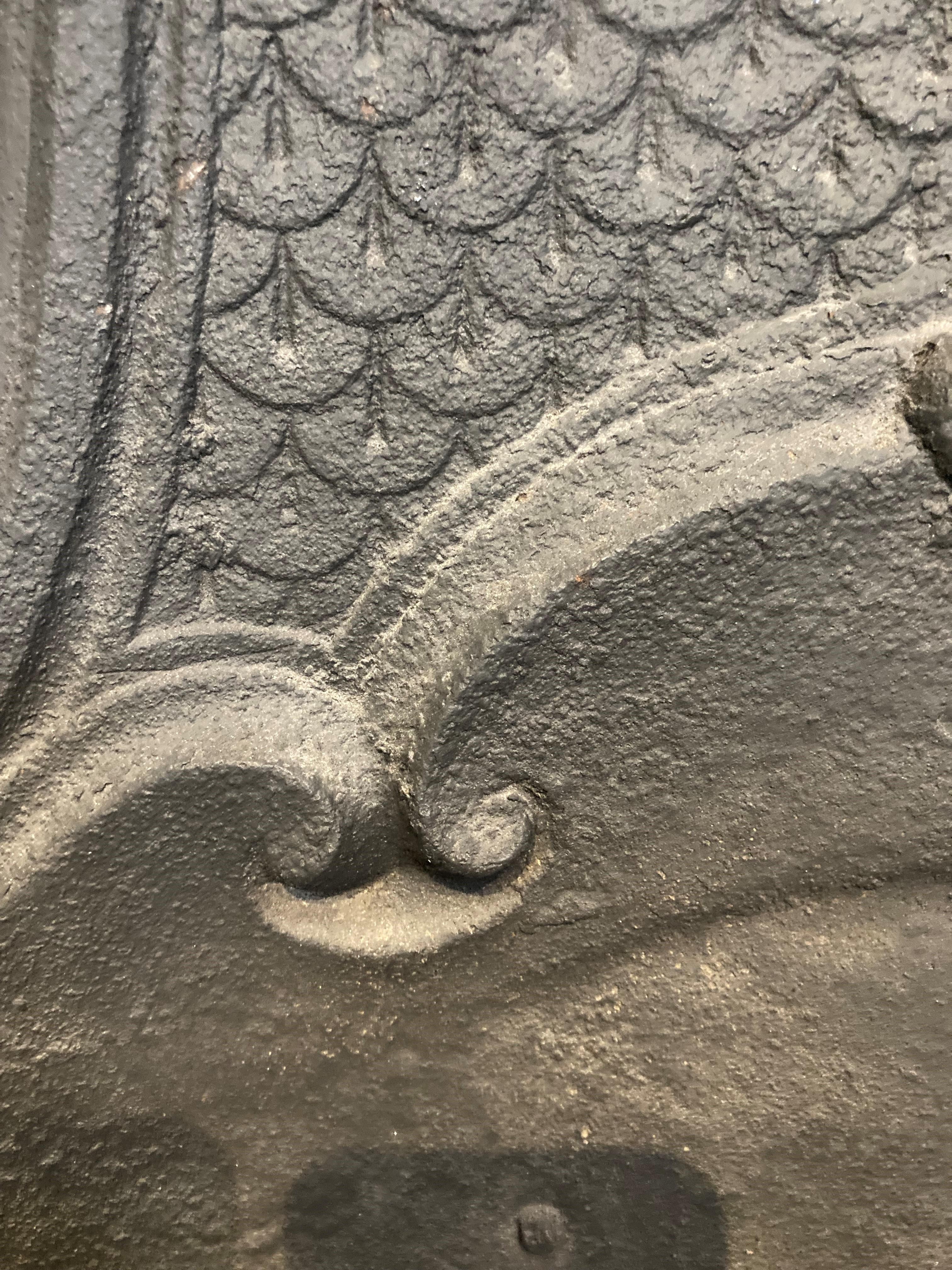 19th Century Cast Iron Fireplace Insert 13