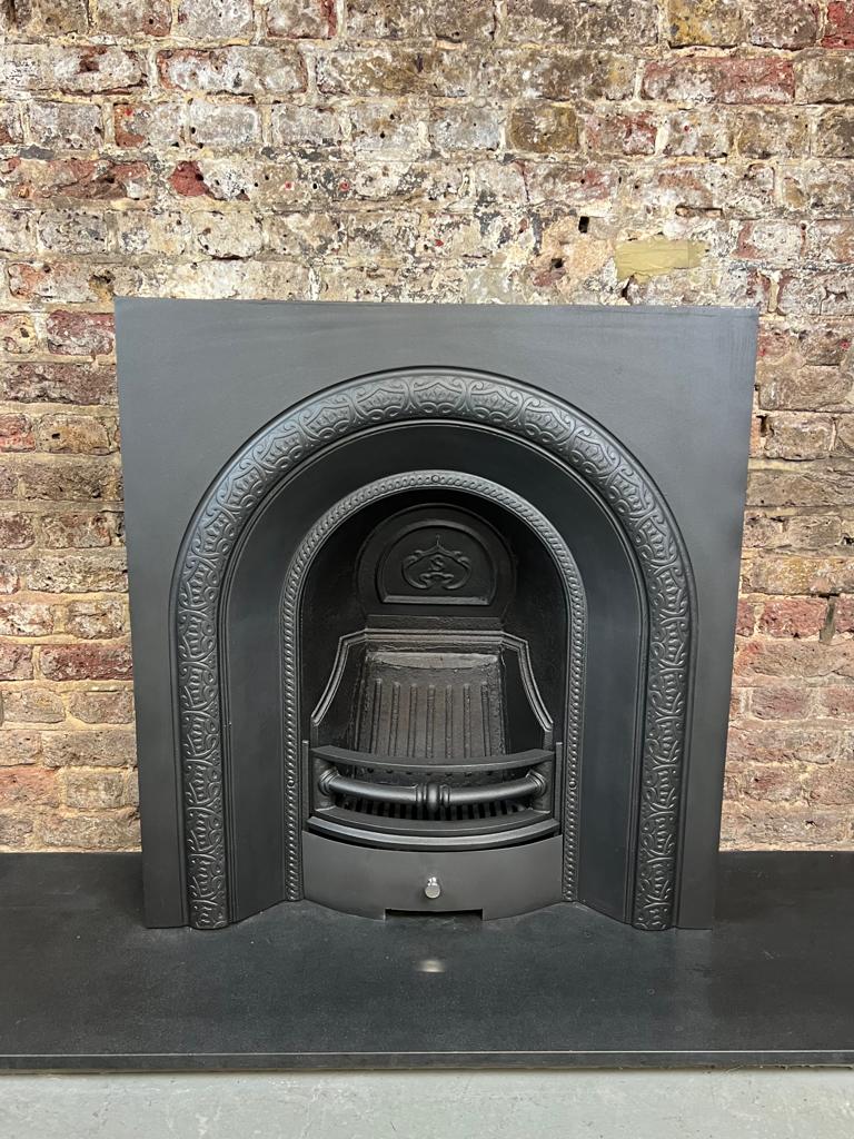 Victorian 19th Century Cast-Iron Fireplace Insert