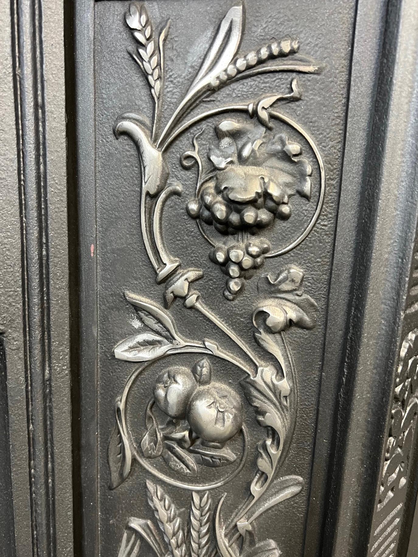 Victorian 19th Century Cast Iron Fireplace Insert